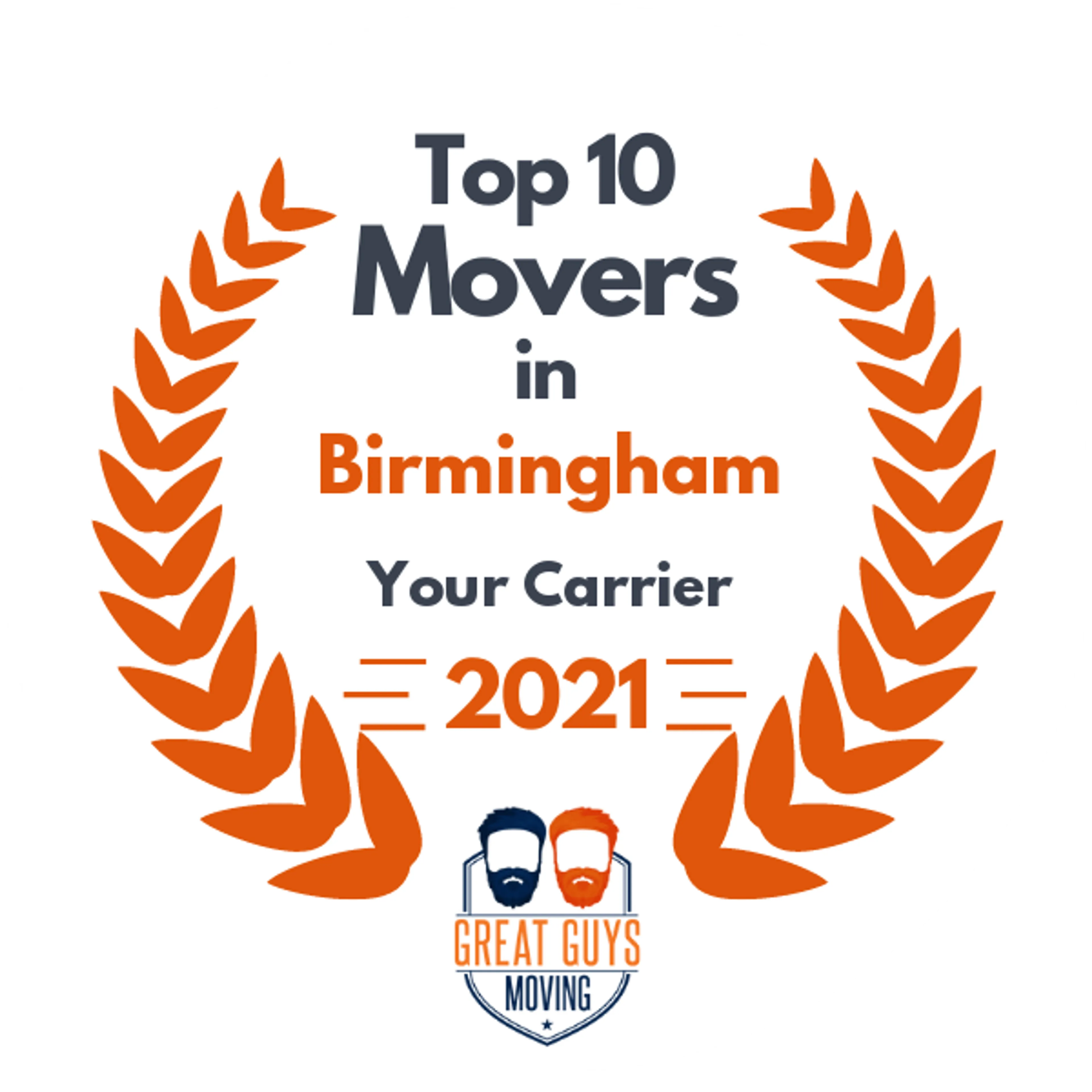 Top 10 Movers in Birmingham, AL 2021 award