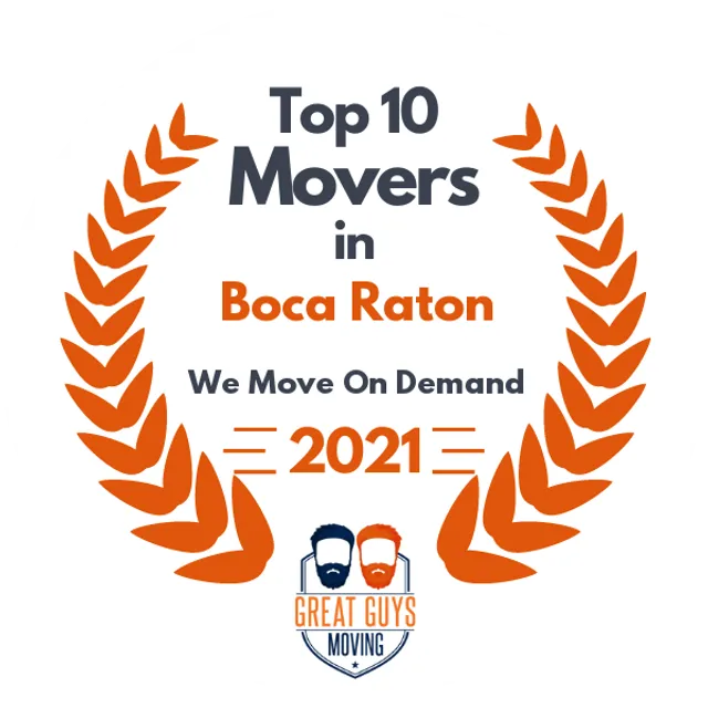 Top 10 Movers in Pompano Beach, FL 2021 award