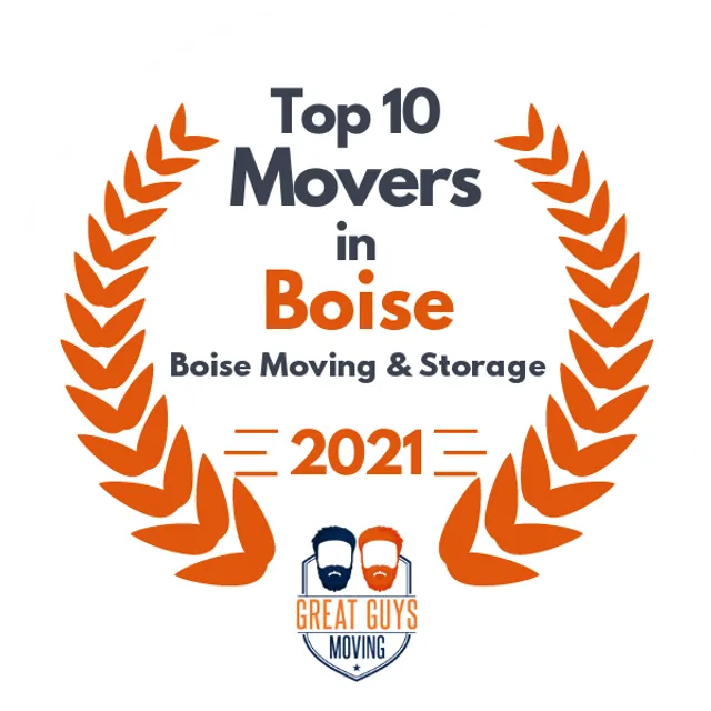 Top 10 Movers in Boise, ID 2021 award