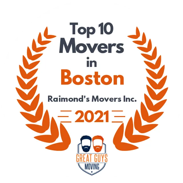 Top 10 Movers in Boston, MA 2021 award