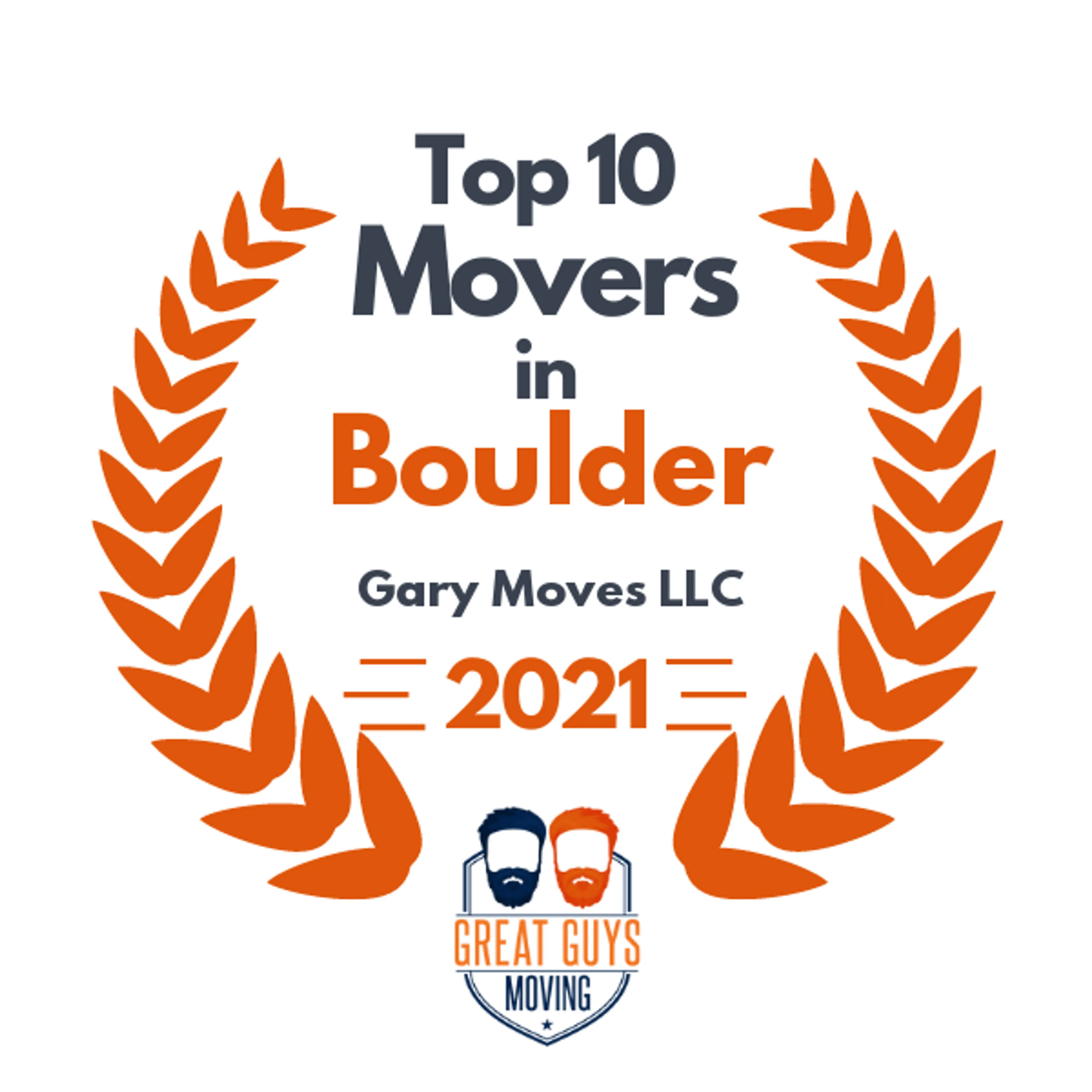 Top 10 Movers in Broomfield, CO 2021 award