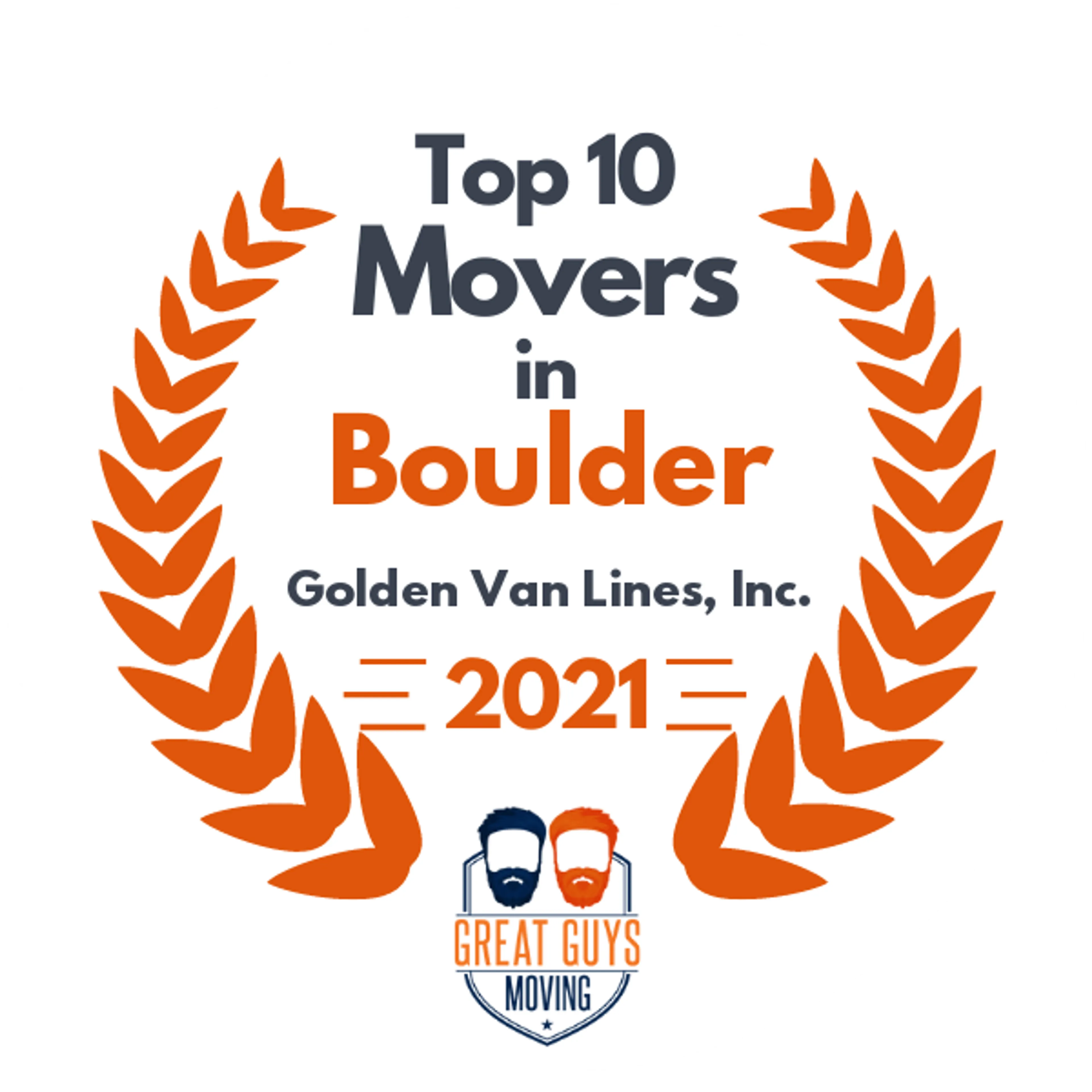 Top 10 Movers in Boulder, CO 2021 award