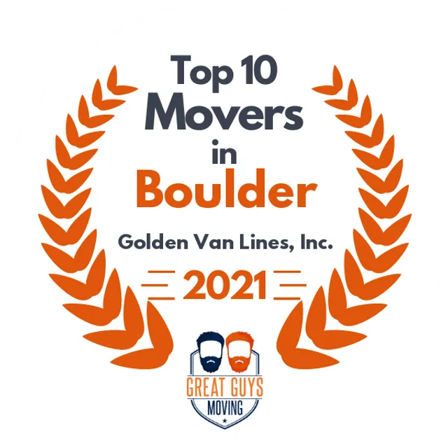 Top 10 Movers in Boulder, CO 2021 award