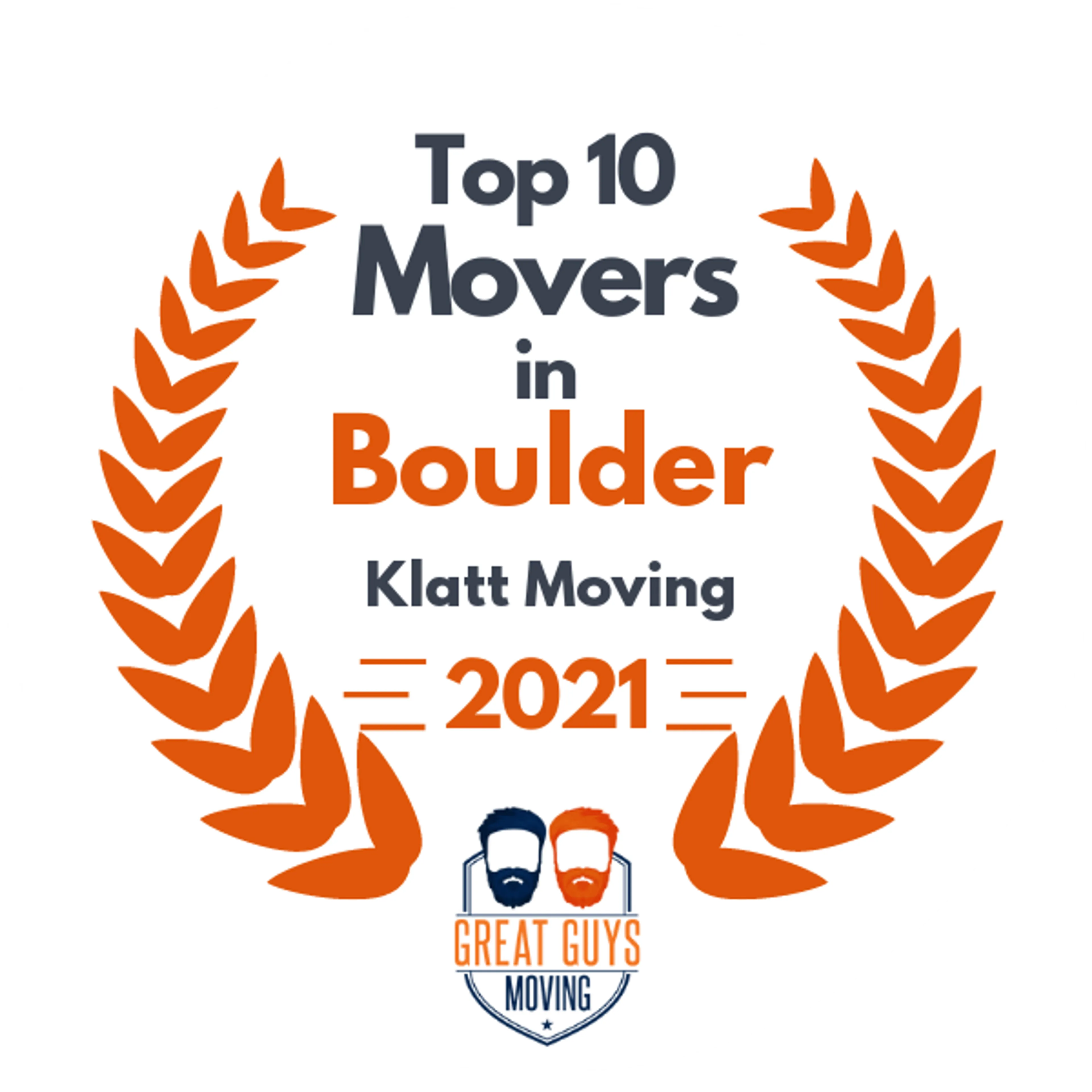 Top 10 Movers in Boulder, CO 2021 award