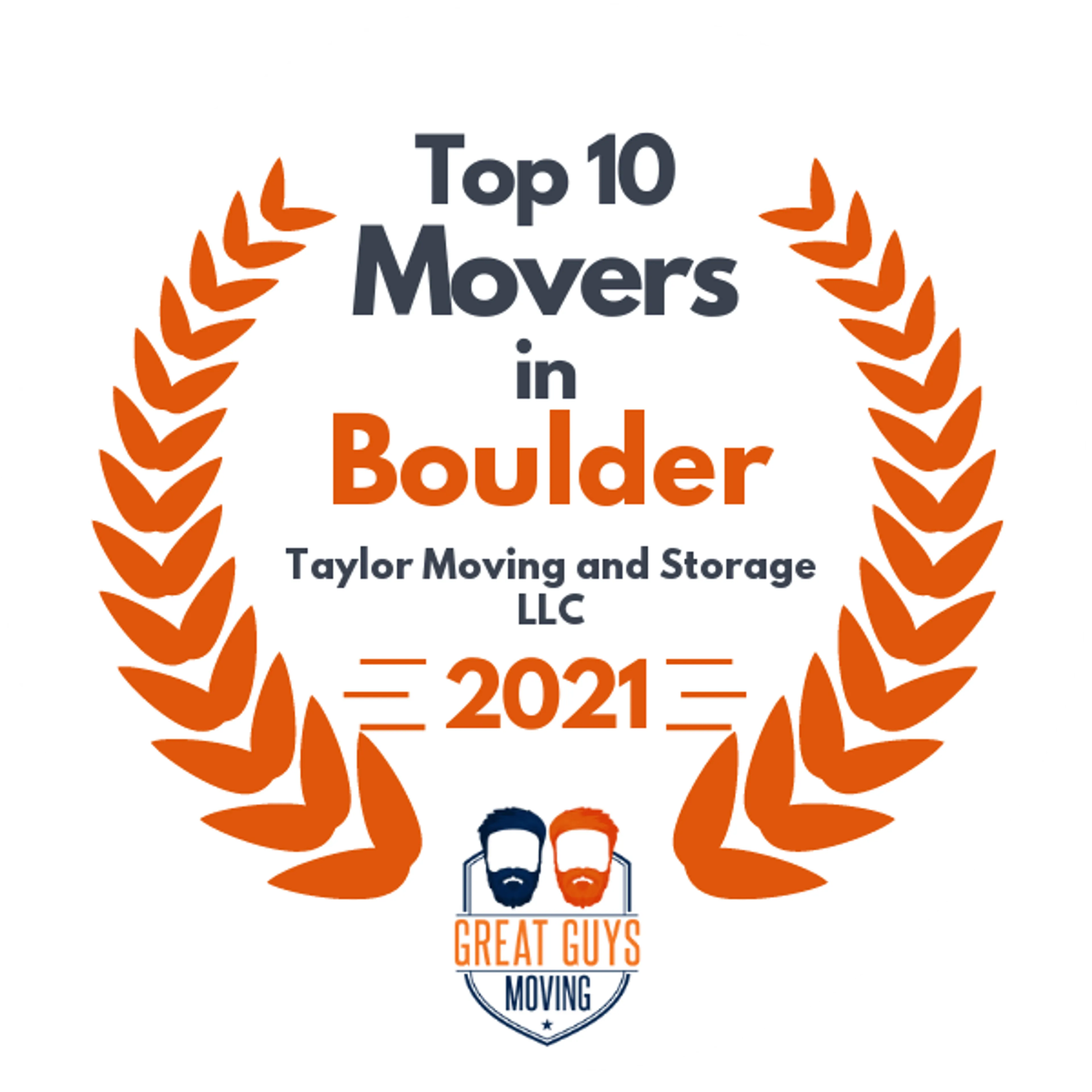 Top 10 Movers in Thornton, CO 2021 award
