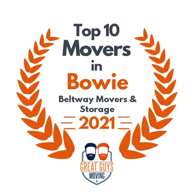 Top 10 Movers in Bowie, MD 2021 award