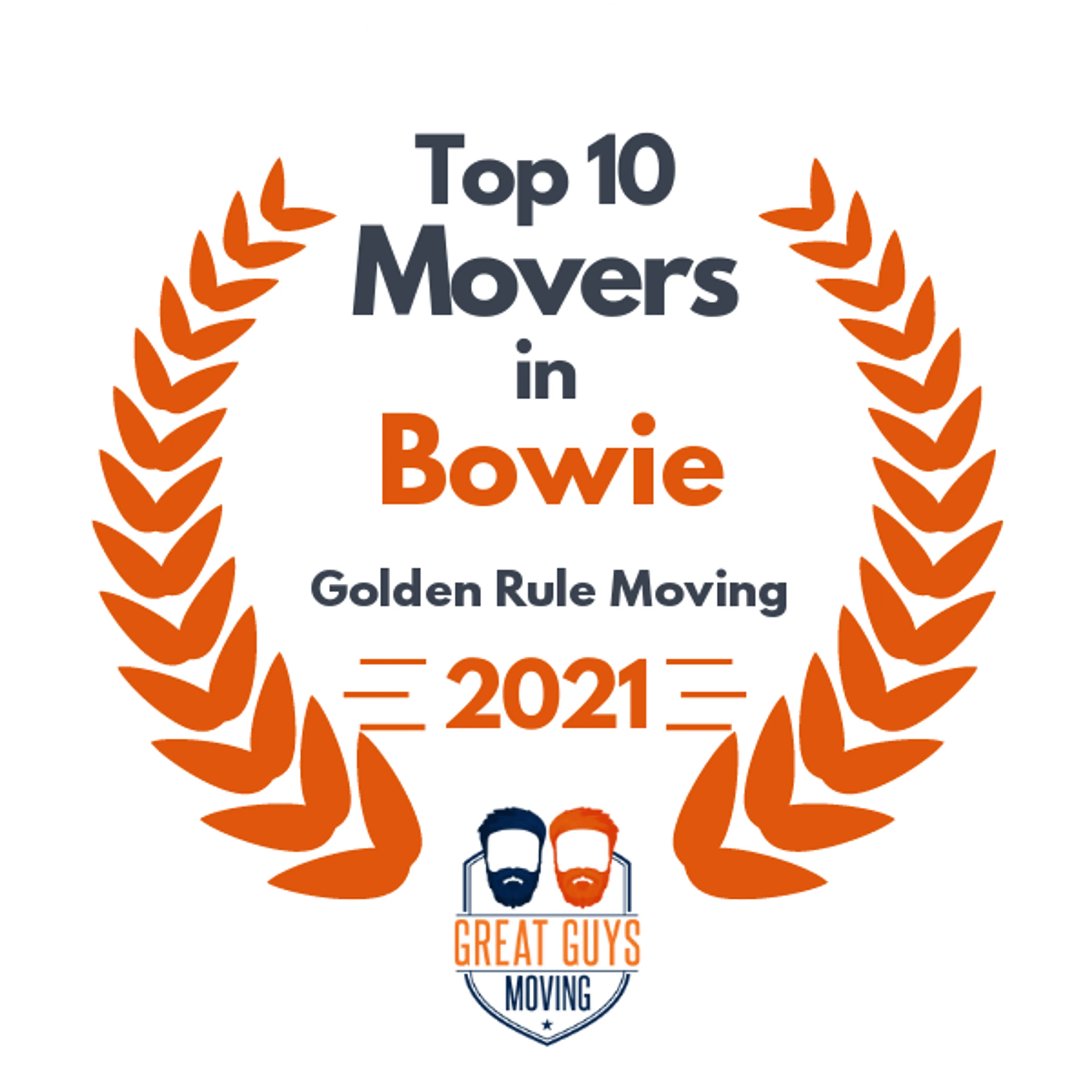 Top 10 Movers in Bowie, MD 2021 award
