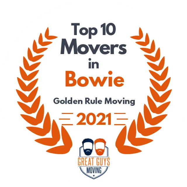 Top 10 Movers in Bowie, MD 2021 award