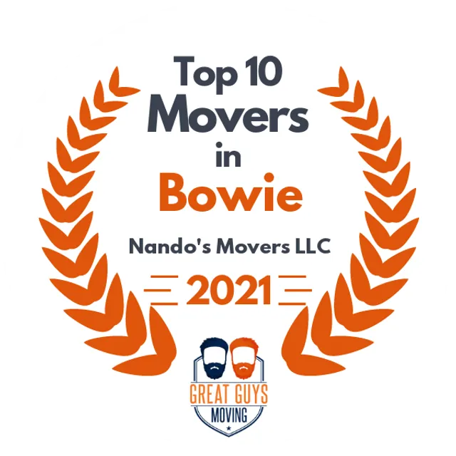 Top 10 Movers in Washington DC, DC 2021 award