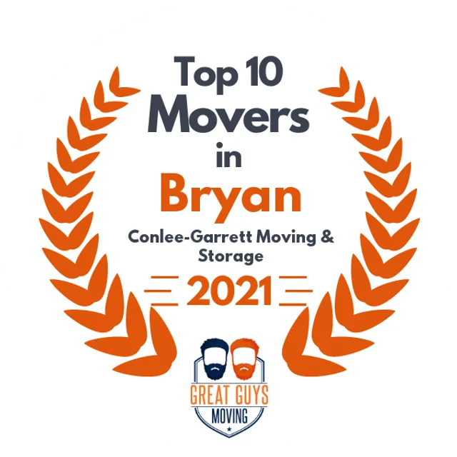 Top 10 Movers in College Station, TX 2021 award