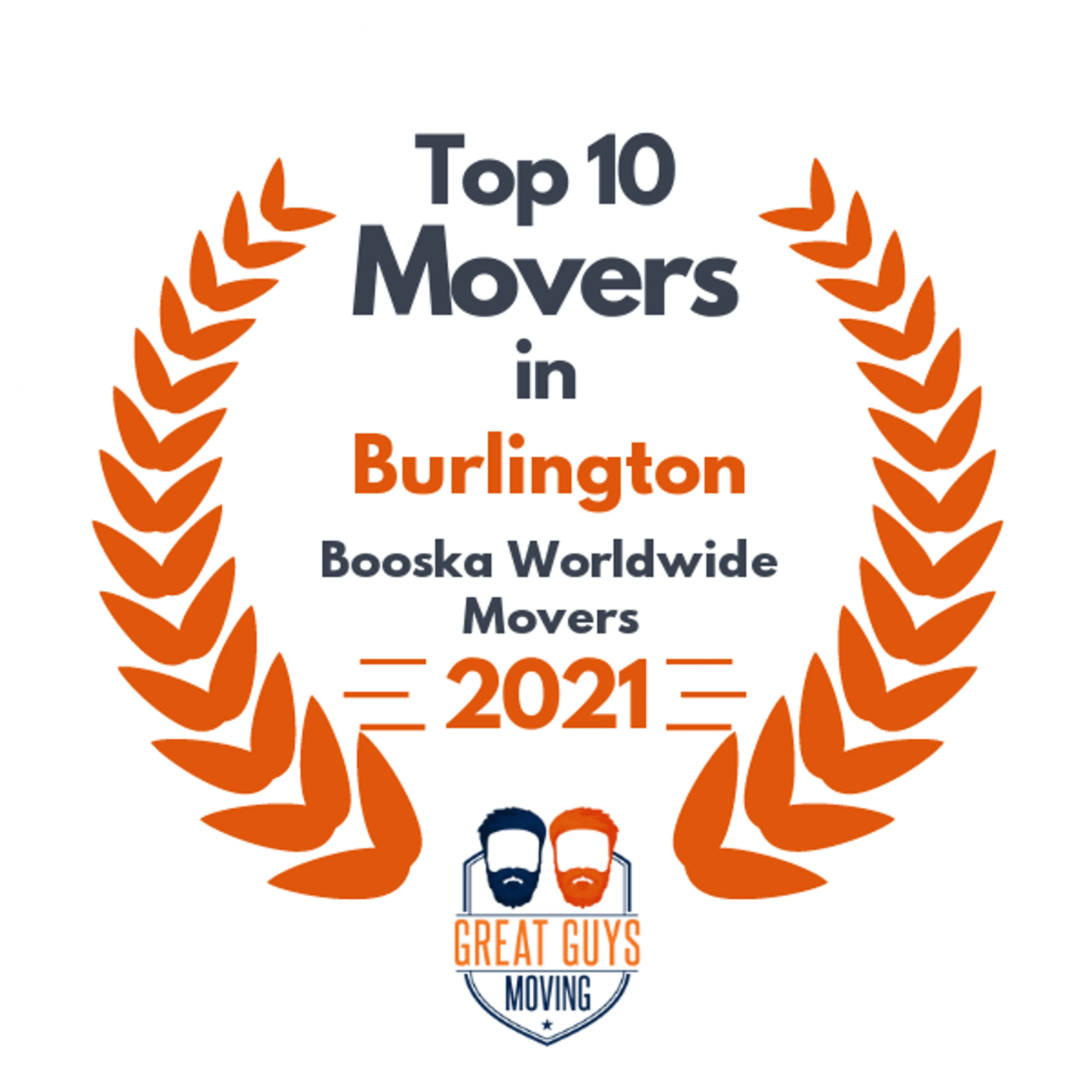 Top 10 Movers in Burlington, VT 2021 award