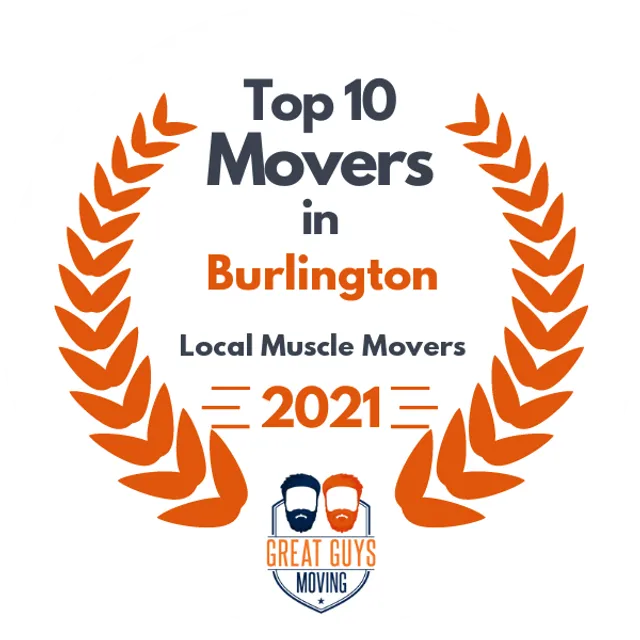 Top 10 Movers in Burlington, VT 2021 award