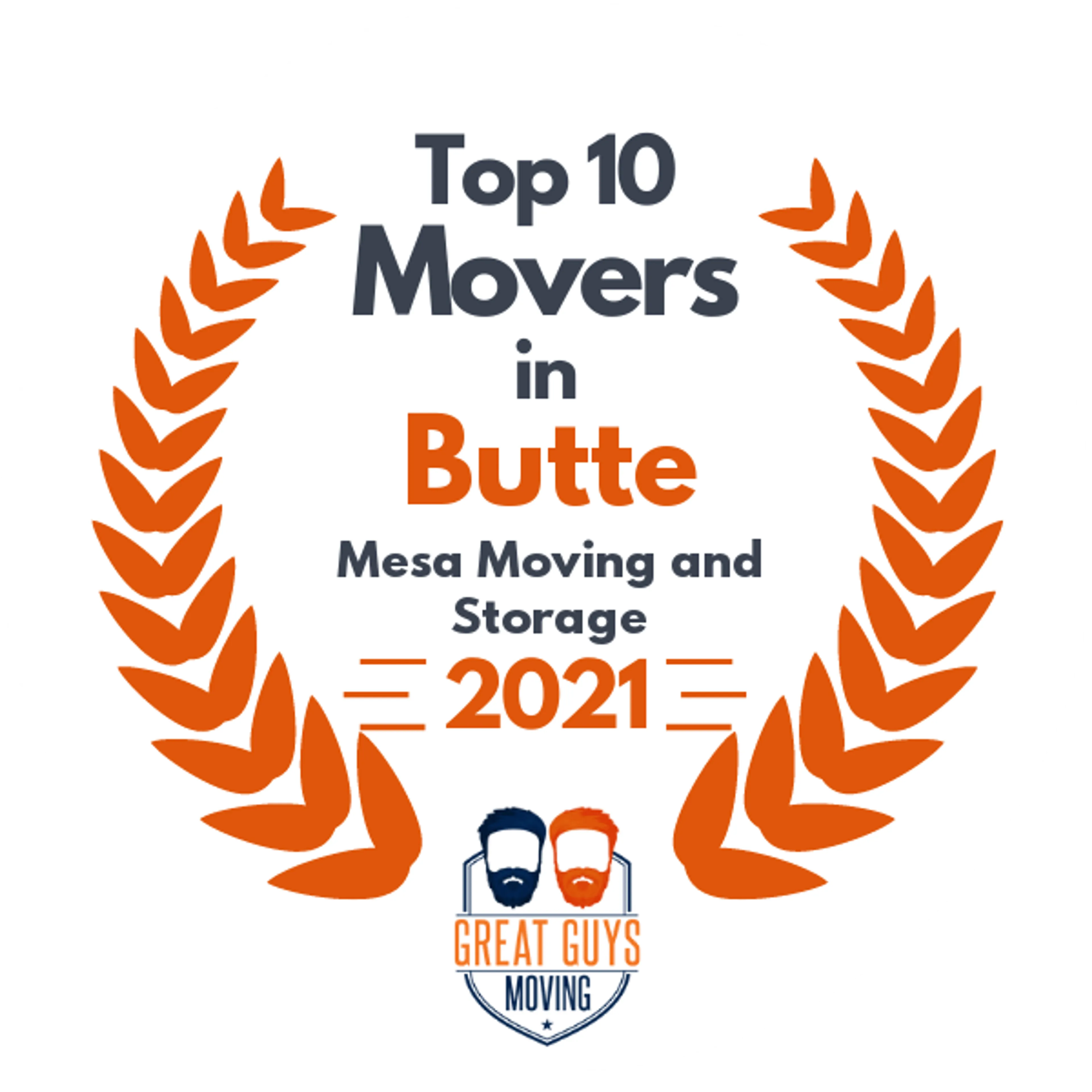 Top 10 Movers in Butte, MT 2021 award