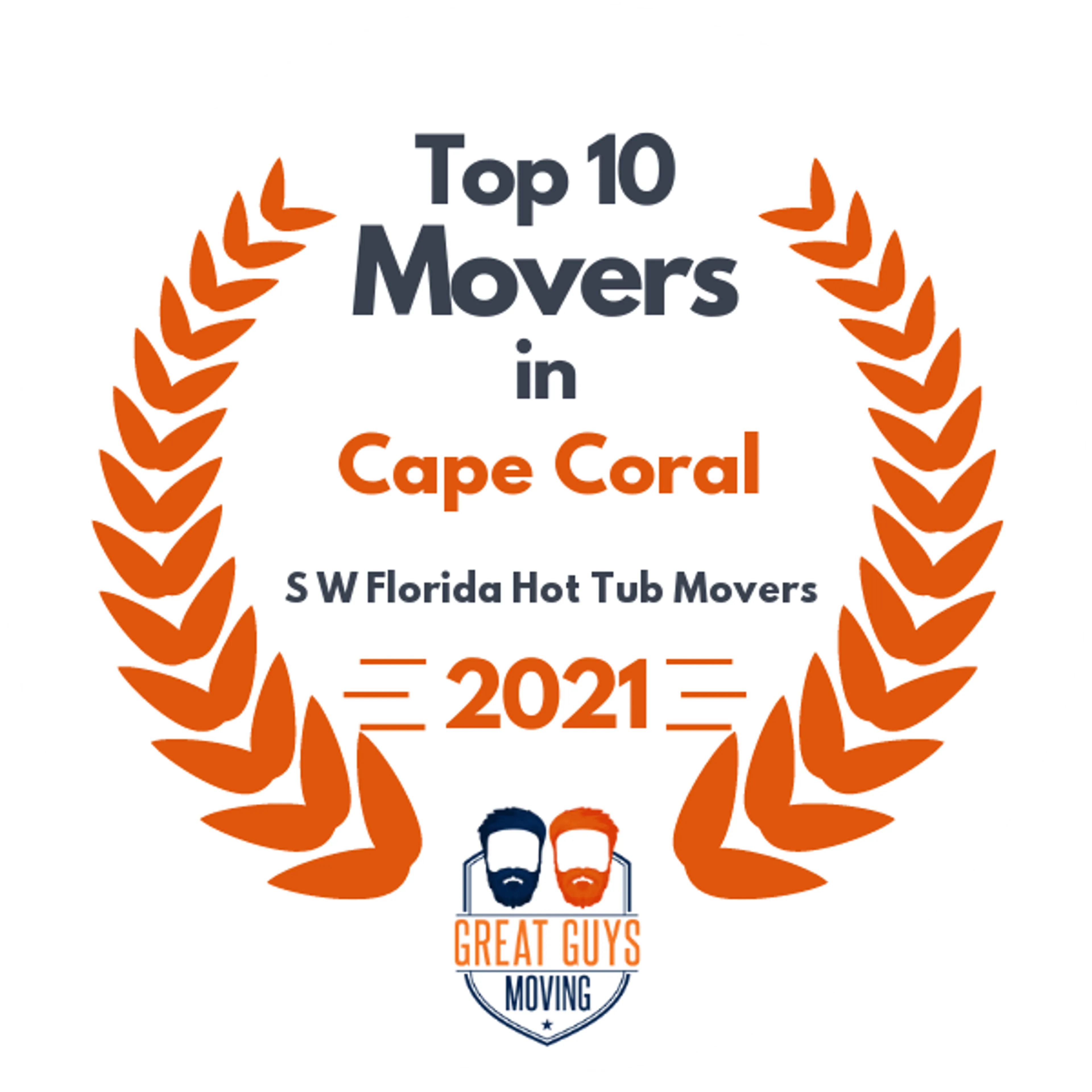 Top 10 Movers in Cape Coral, FL 2021 award