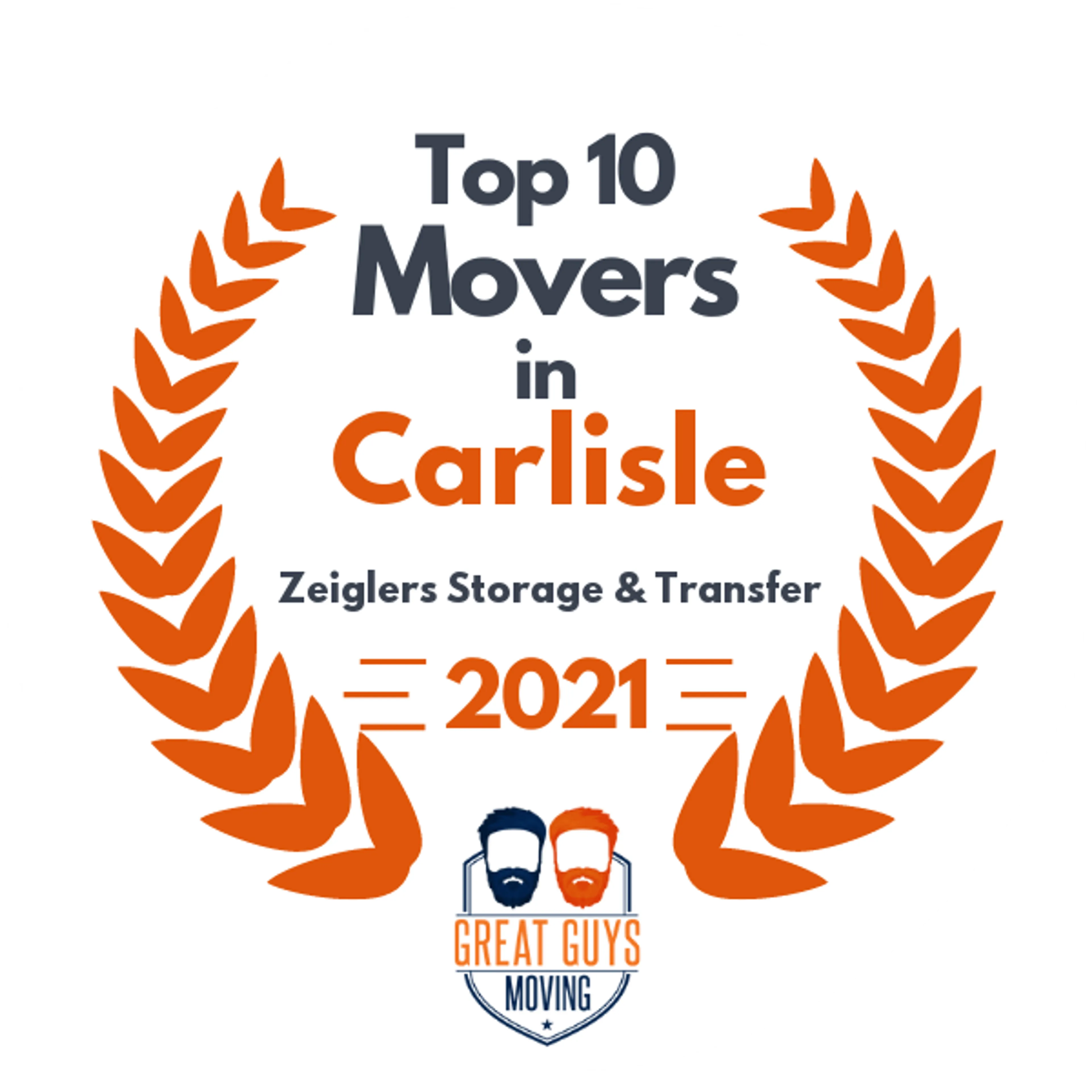 Top 10 Movers in Carlisle, PA 2021 award