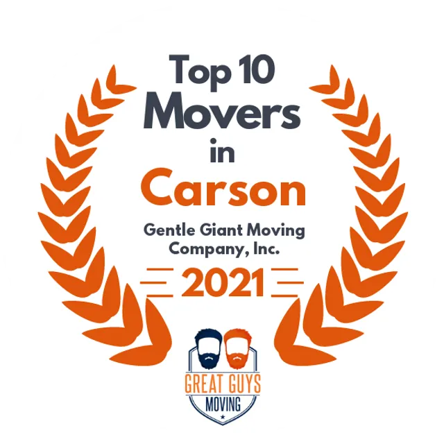 Top 10 Movers in Los Angeles, CA 2021 award