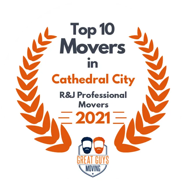 Top 10 Movers in Vista, CA 2021 award