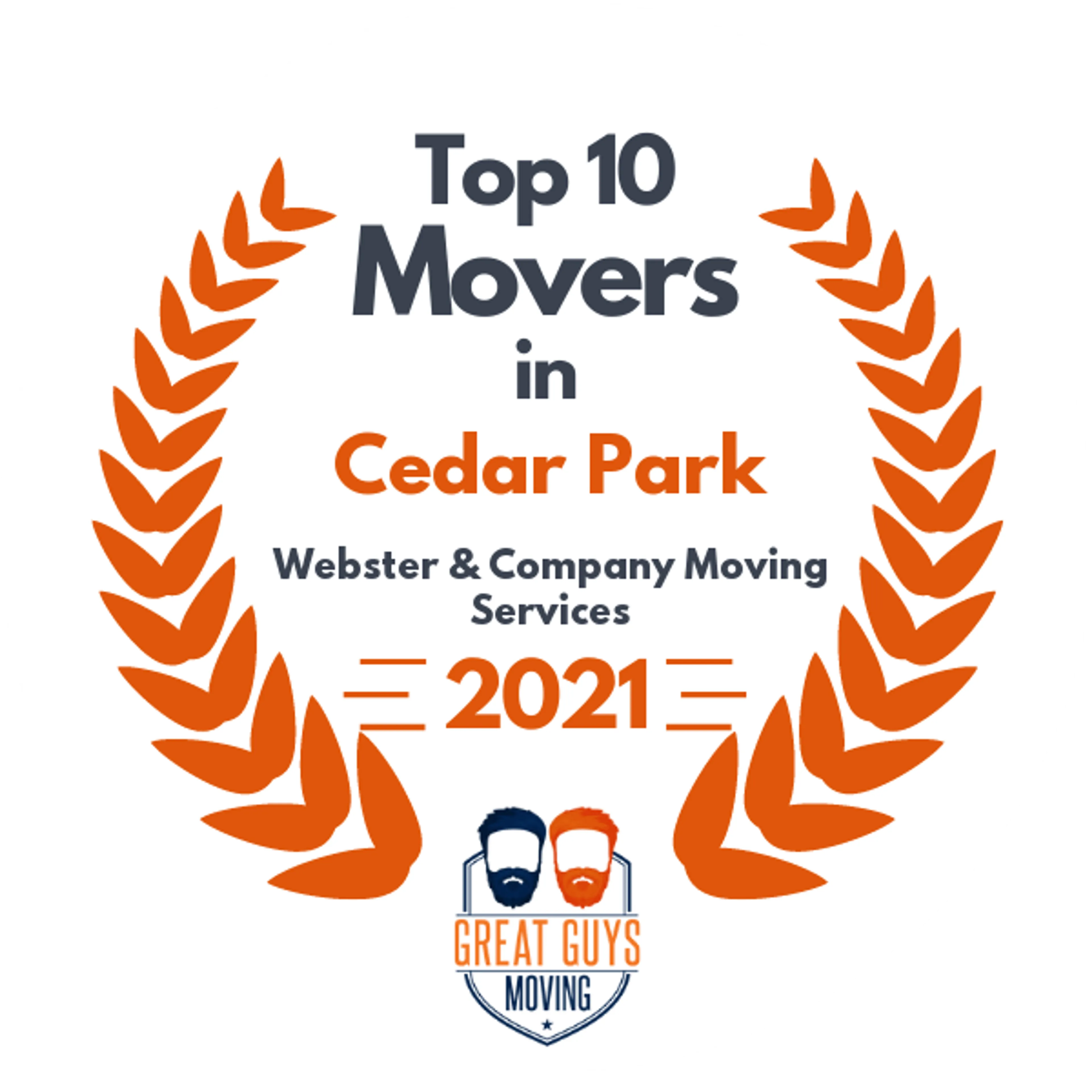 Top 10 Movers in Austin, TX 2021 award