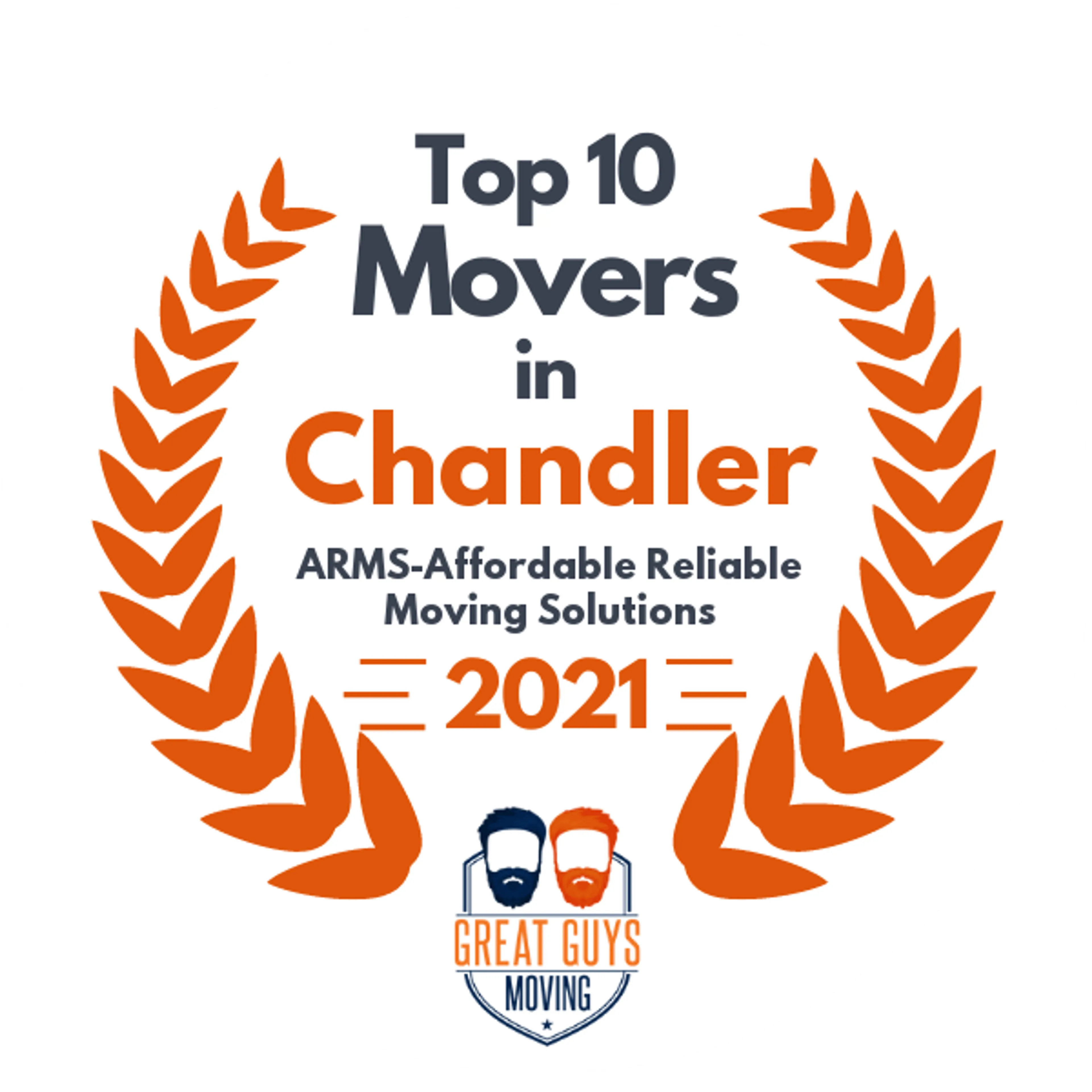 Top 10 Movers in Phoenix, AZ 2021 award