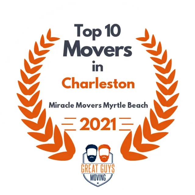 Top 10 Movers in Charleston, SC 2021 award