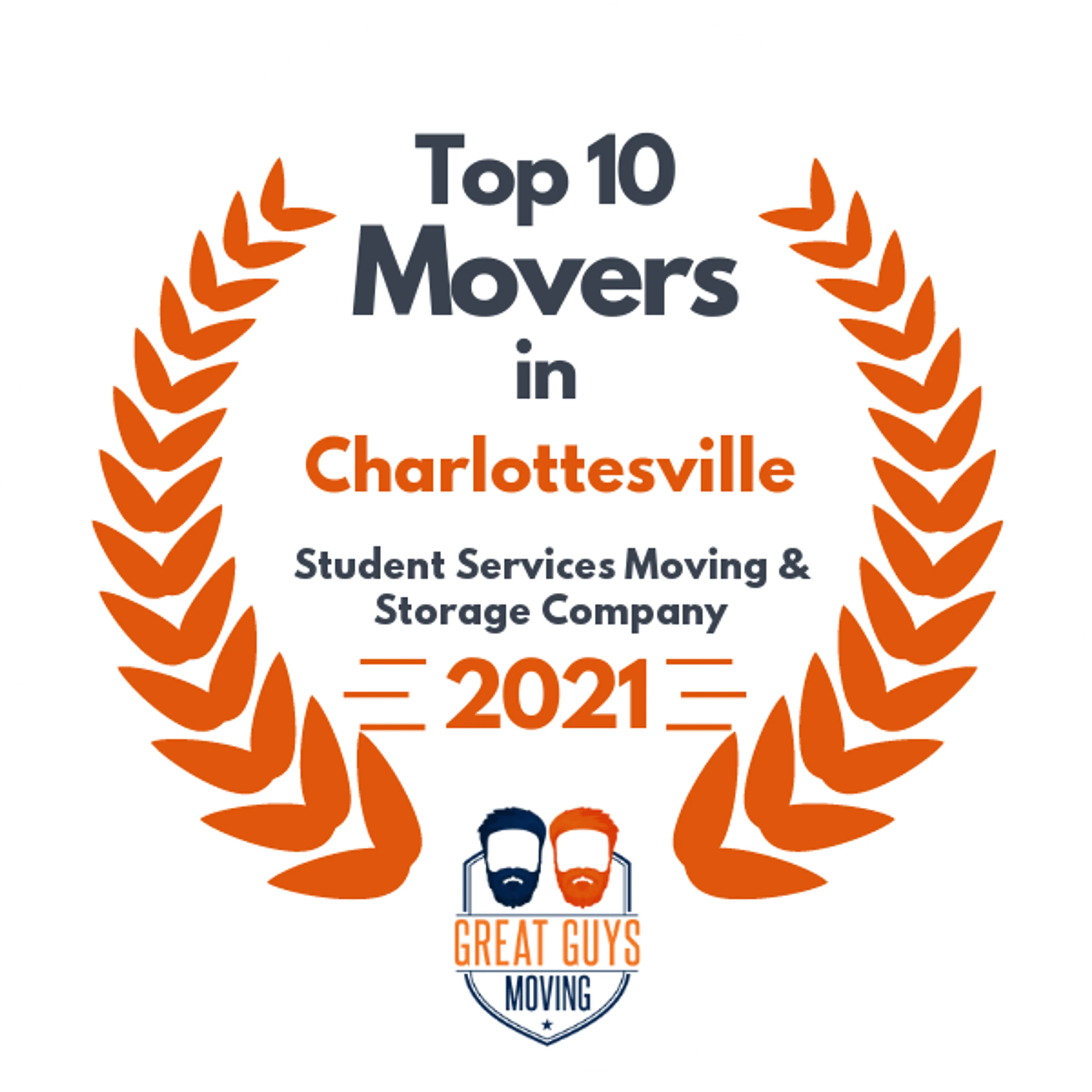 Top 10 Movers in Lynchburg, VA 2021 award