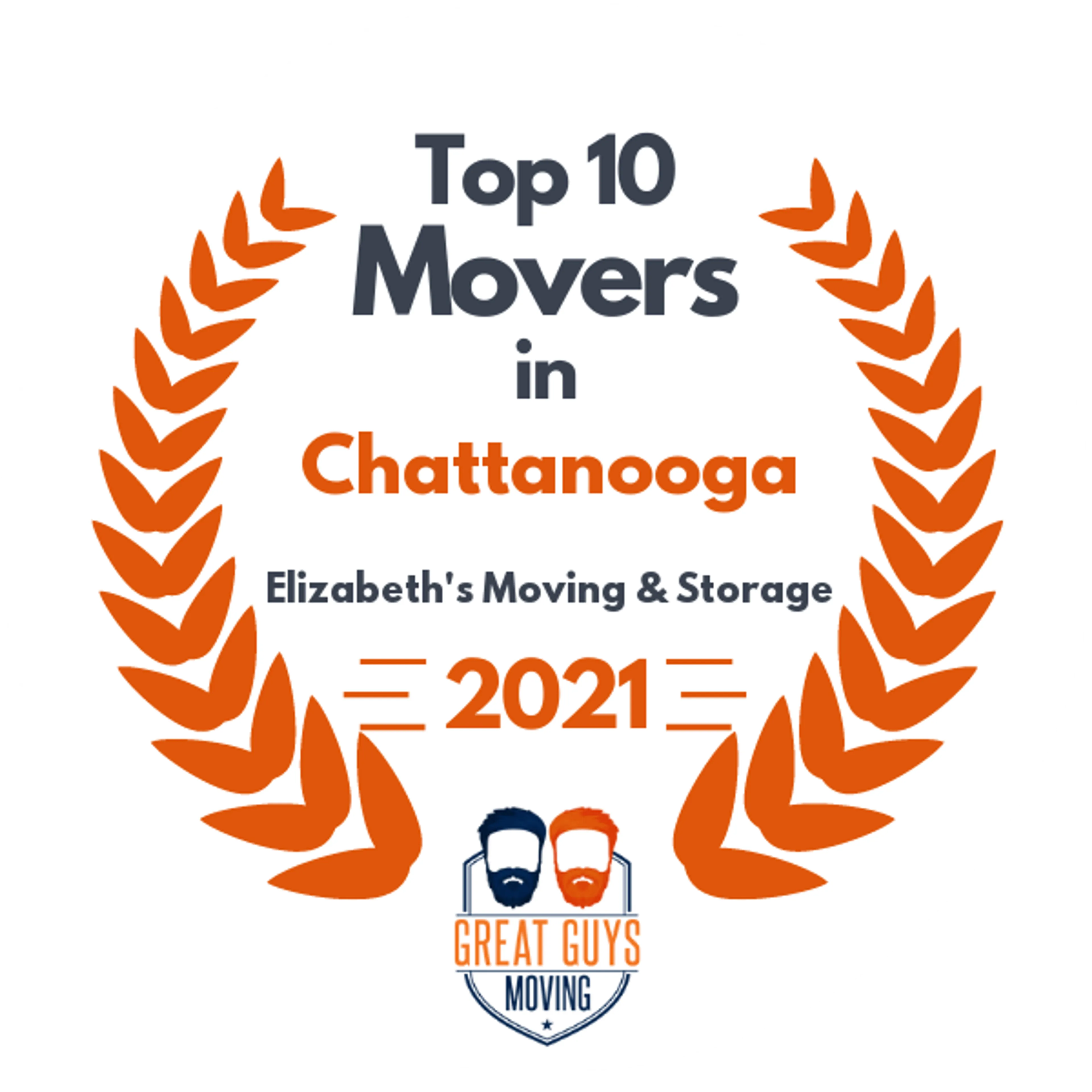 Top 10 Movers in Chattanooga, TN 2021 award
