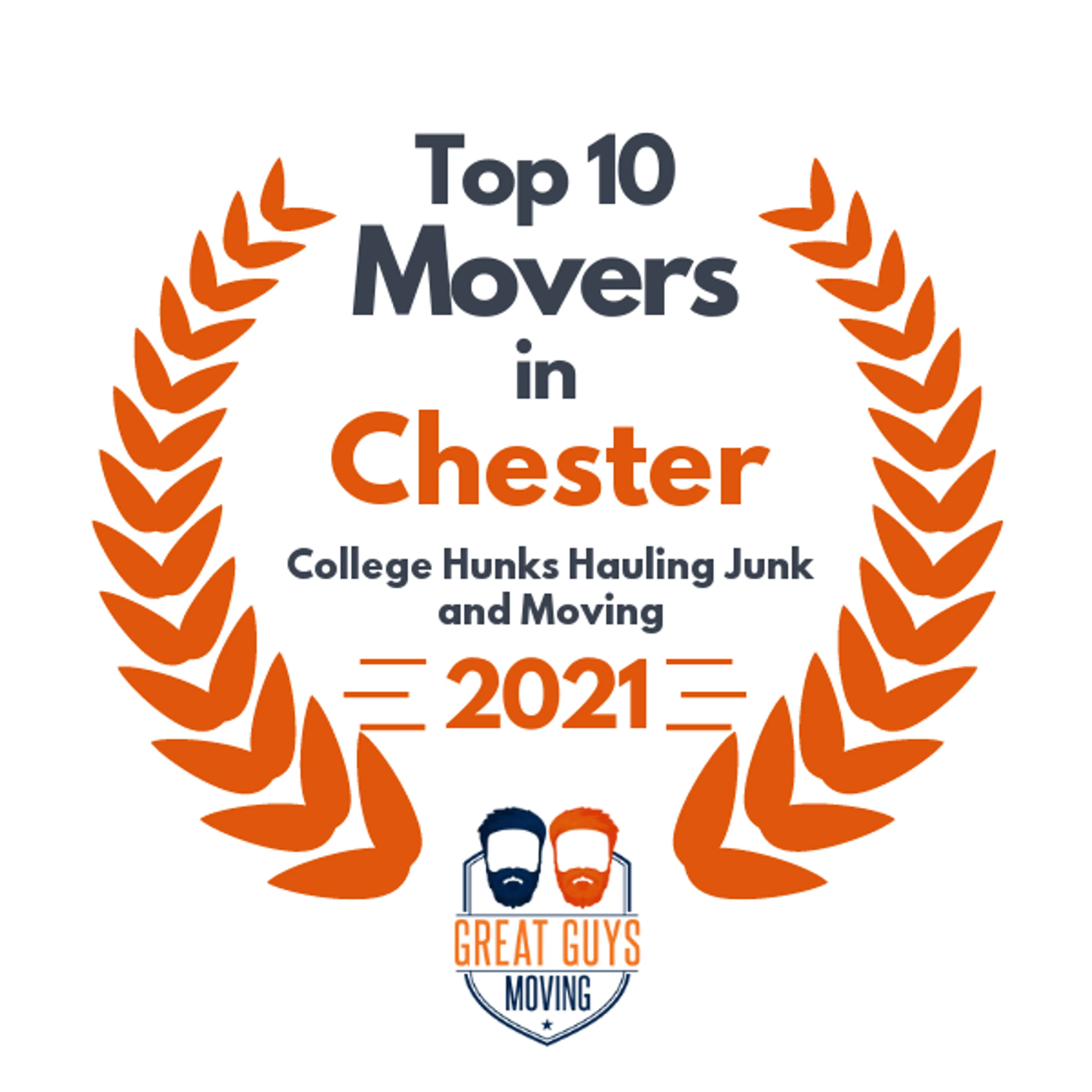 Top 10 Movers in Reading, PA 2021 award