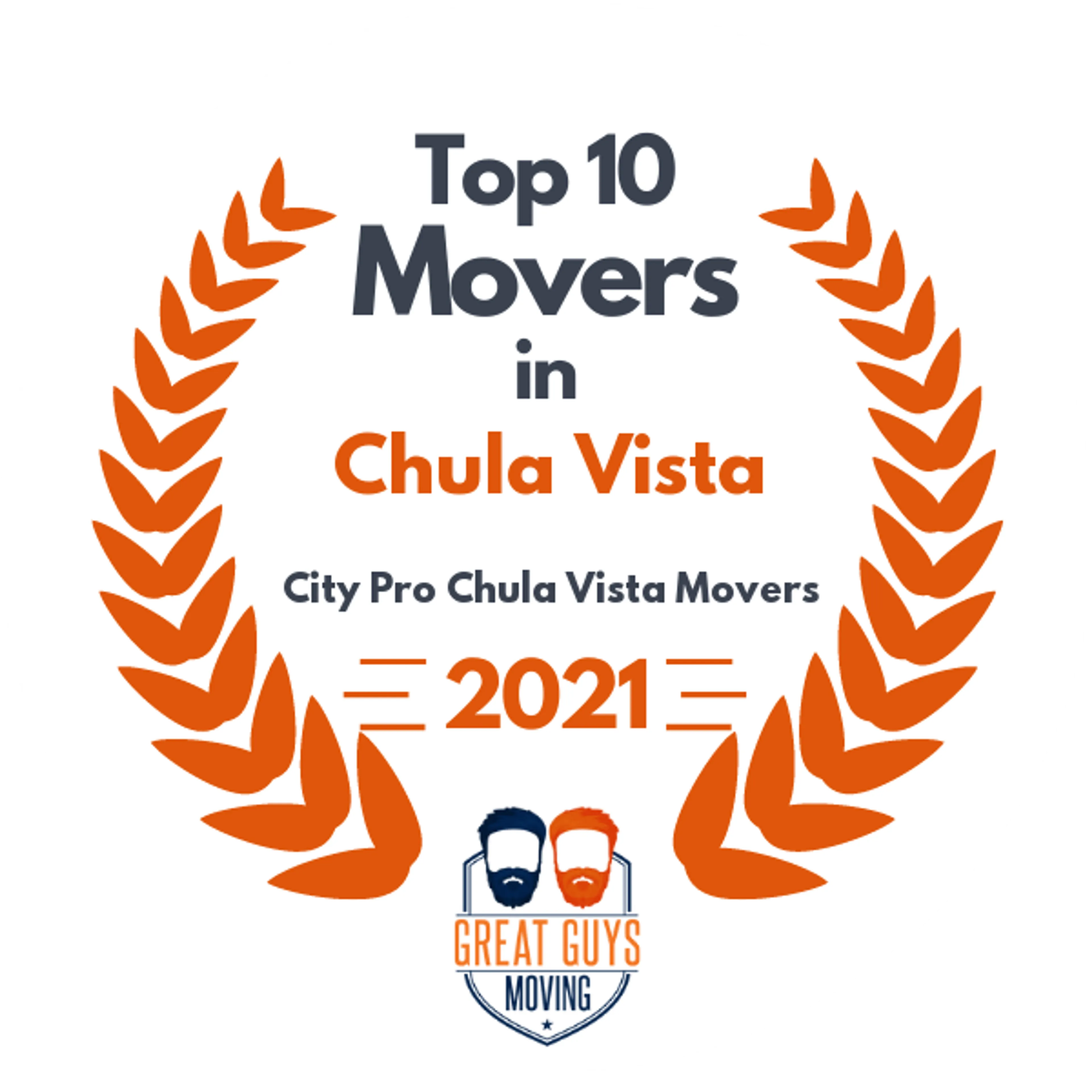 Top 10 Movers in San Diego, CA 2021 award