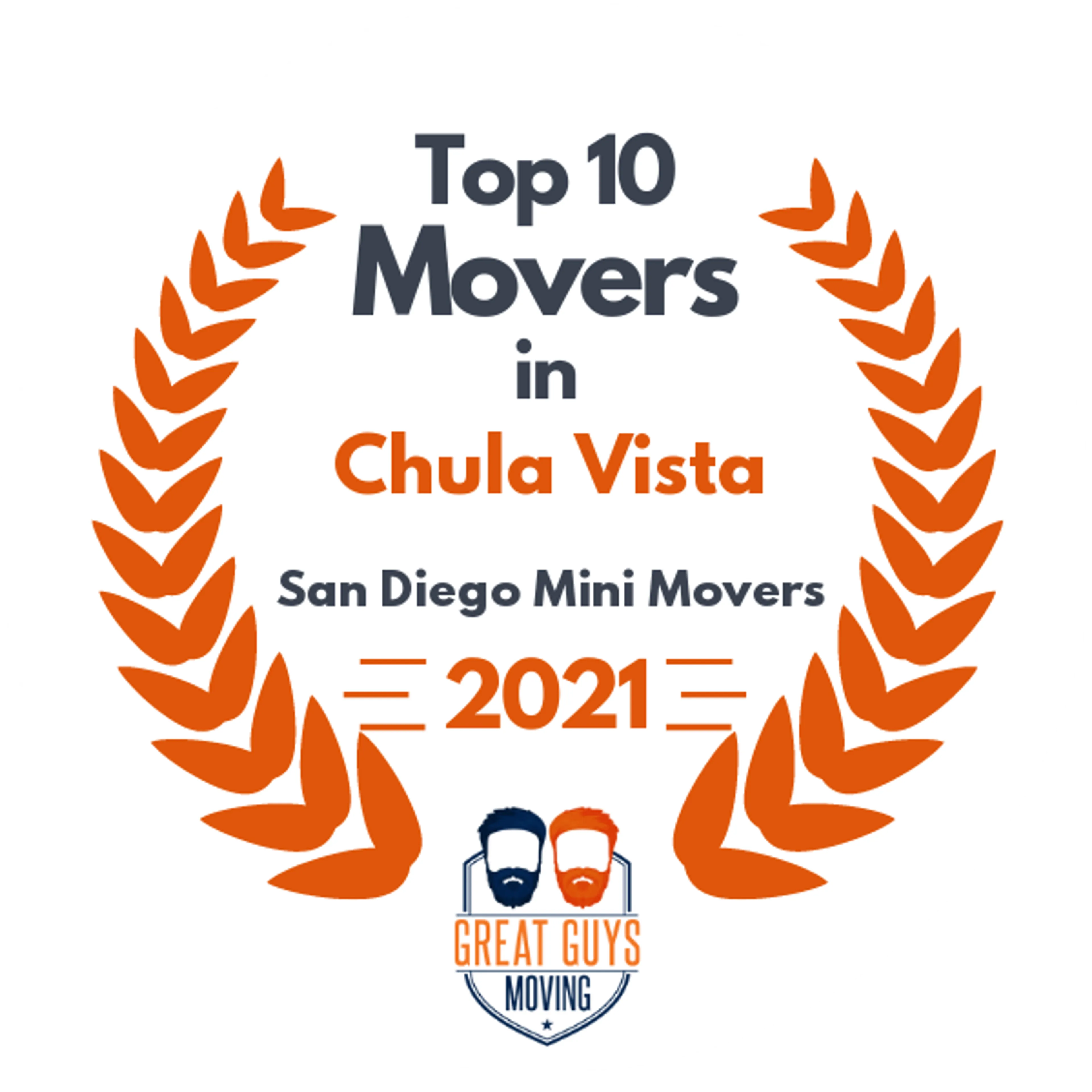 Top 10 Movers in San Diego, CA 2021 award