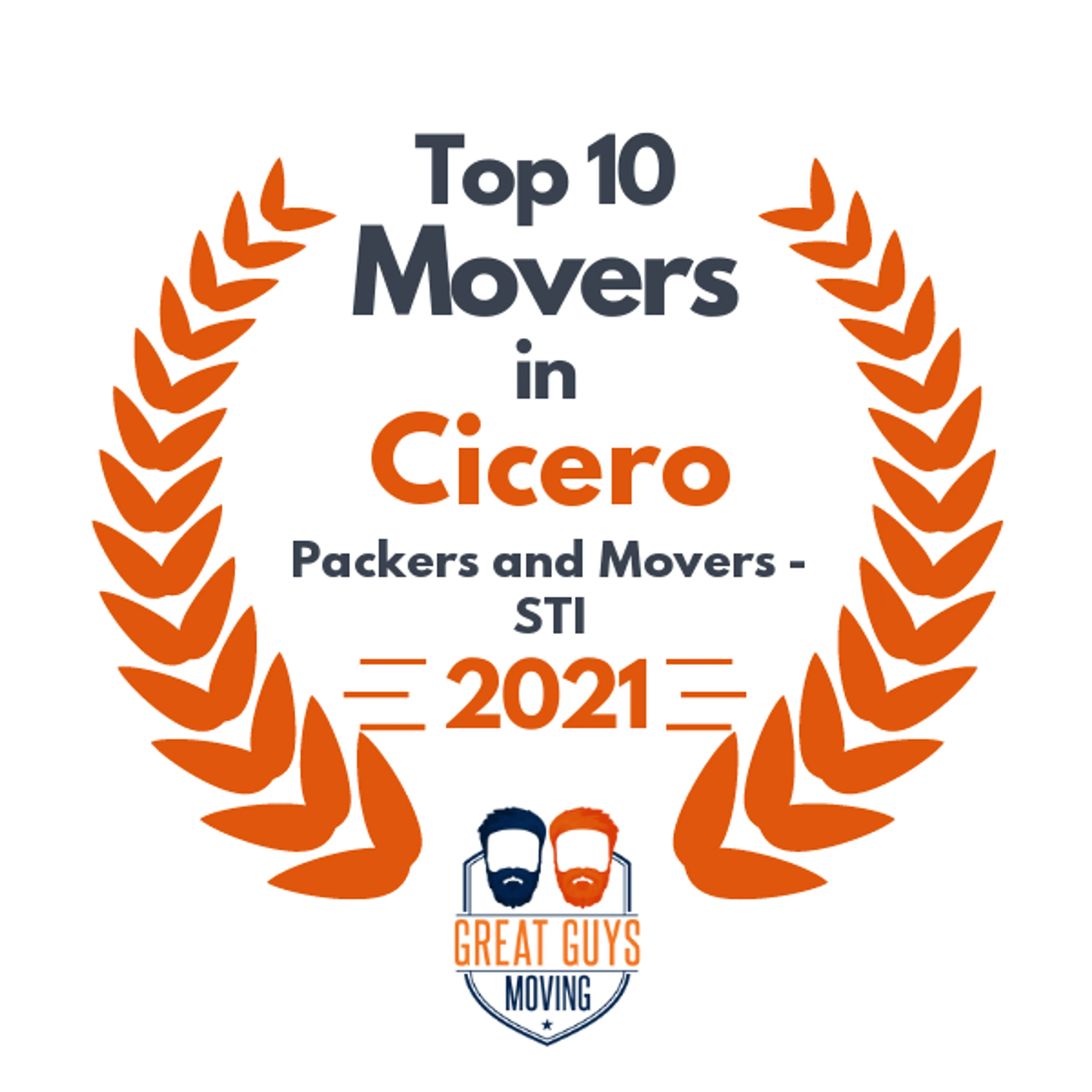 Top 10 Movers in Cicero, IL 2021 award
