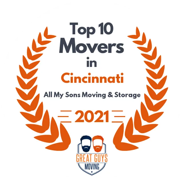 Top 10 Movers in Cincinnati, OH 2021 award