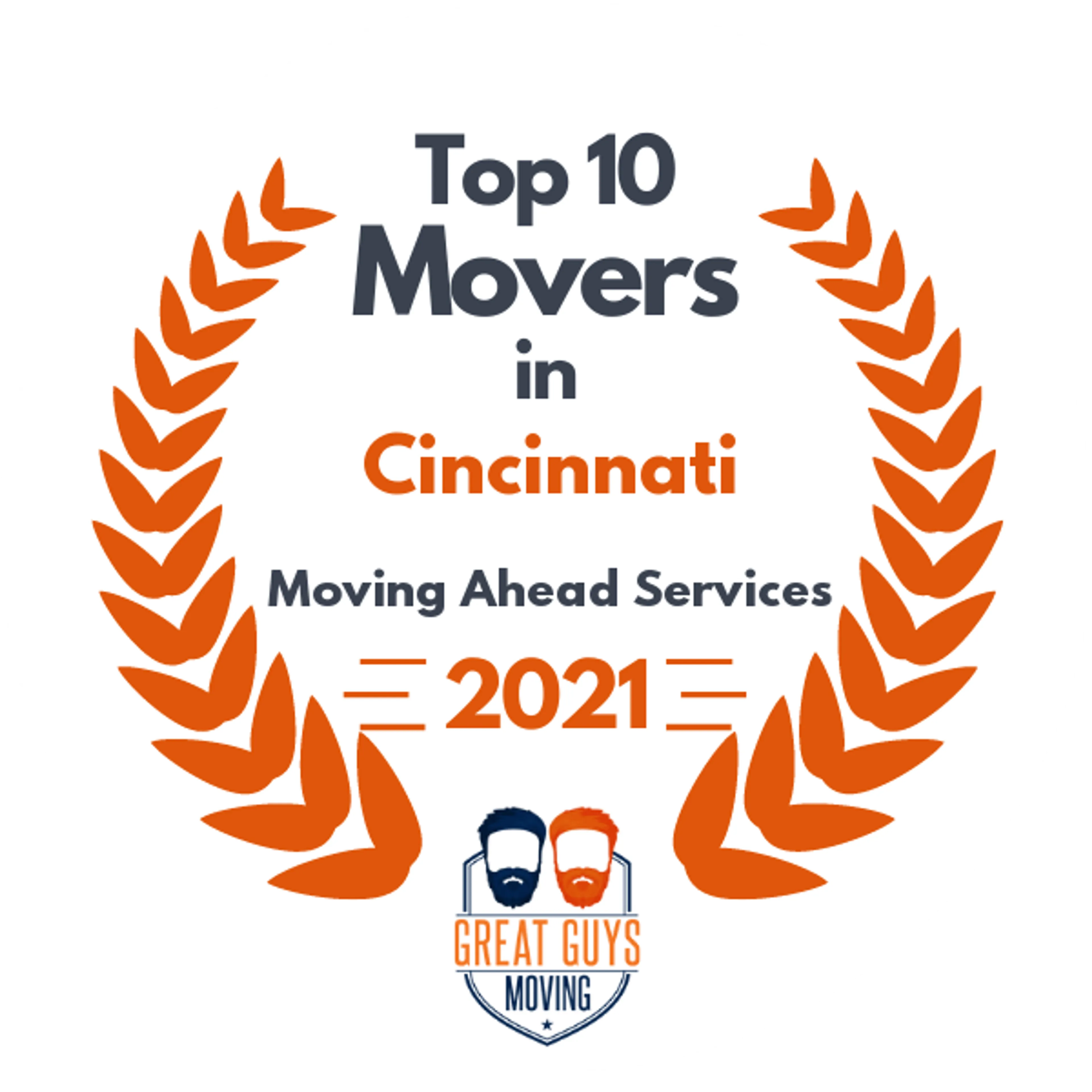 Top 10 Movers in Cincinnati, OH 2021 award