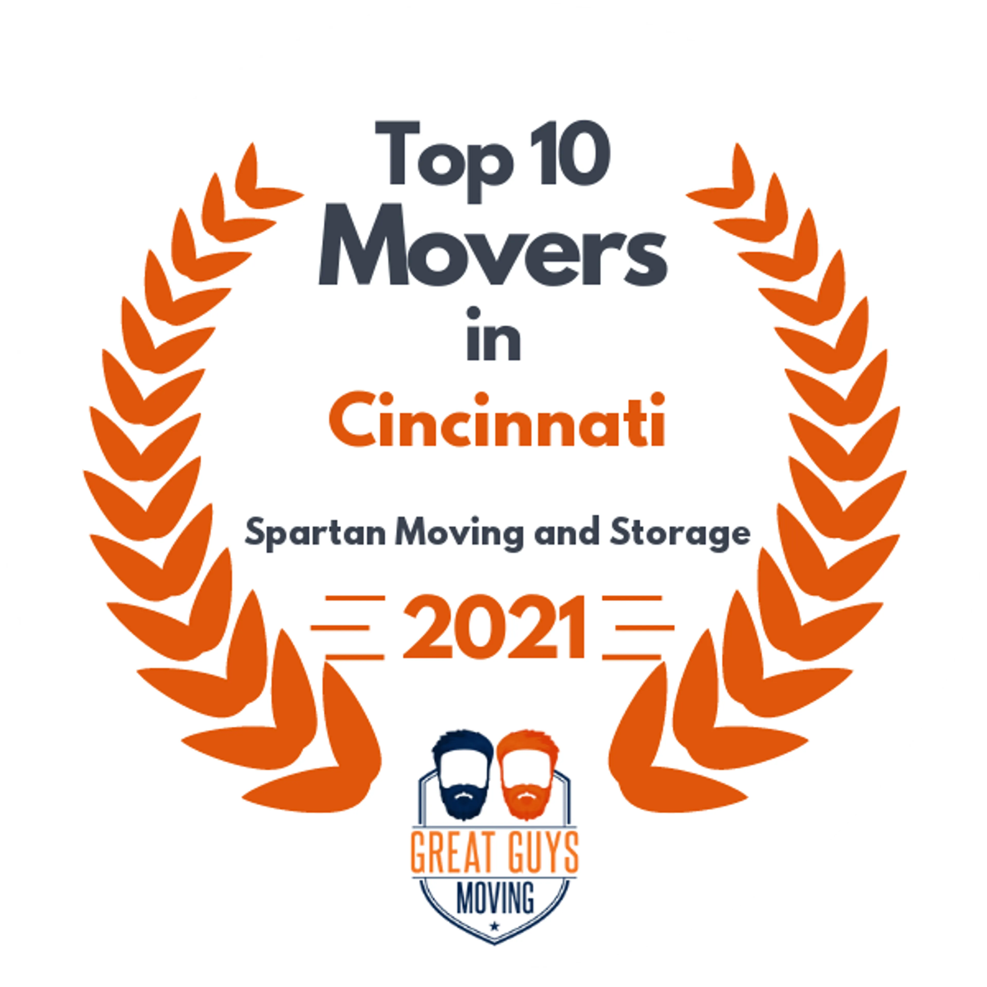 Top 10 Movers in Cincinnati, OH 2021 award