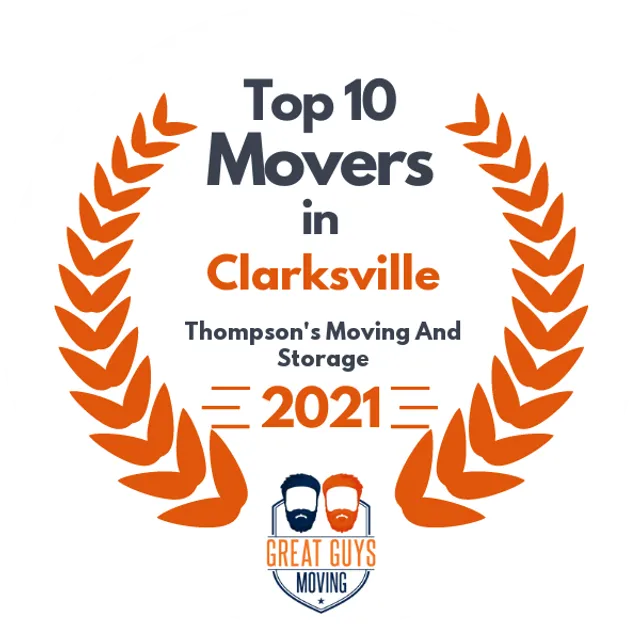 Top 10 Movers in Clarksville, TN 2021 award