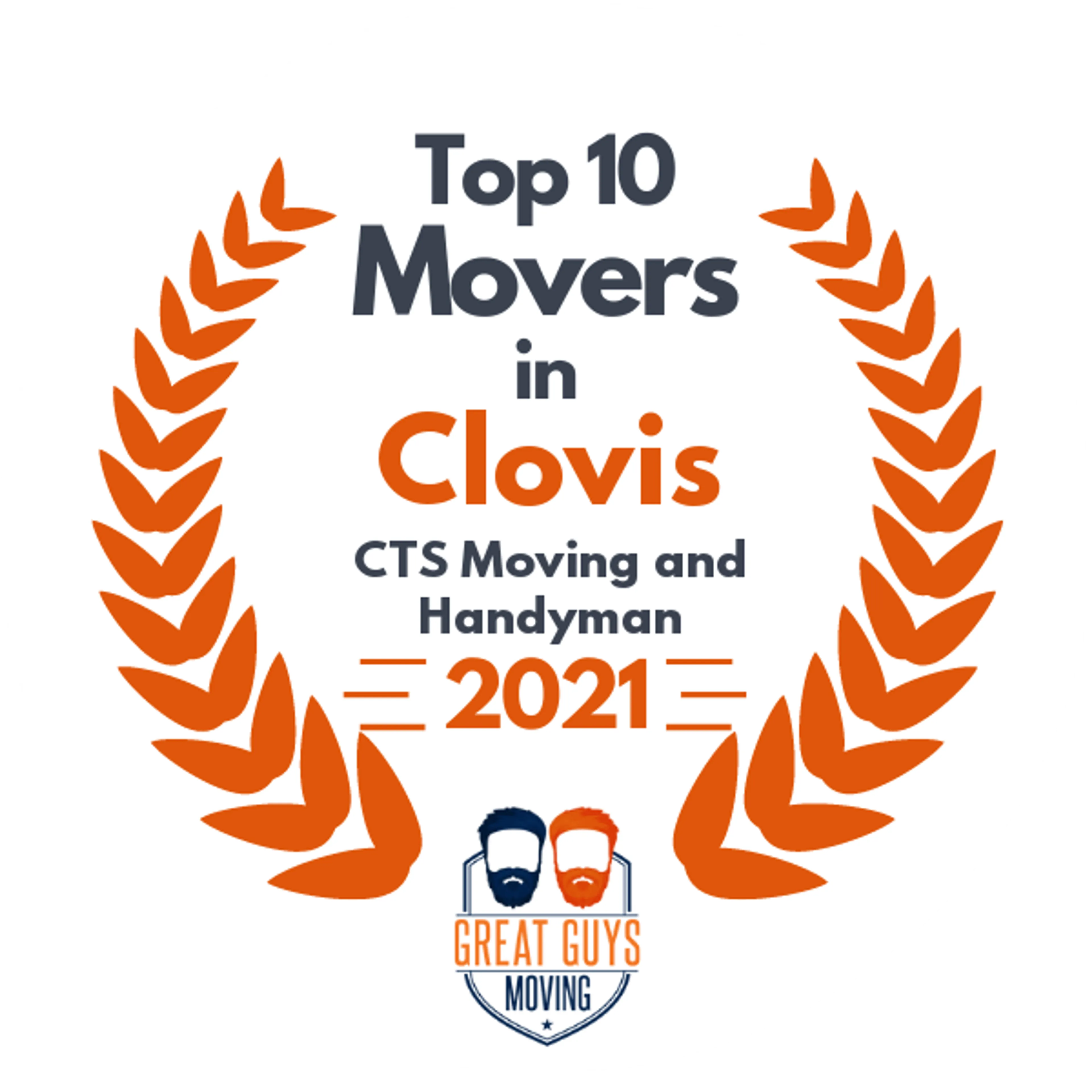 Top 10 Movers in Fresno, CA 2021 award