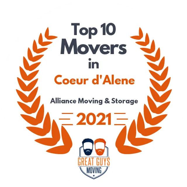 Top 10 Movers in Idaho Falls, ID 2021 award