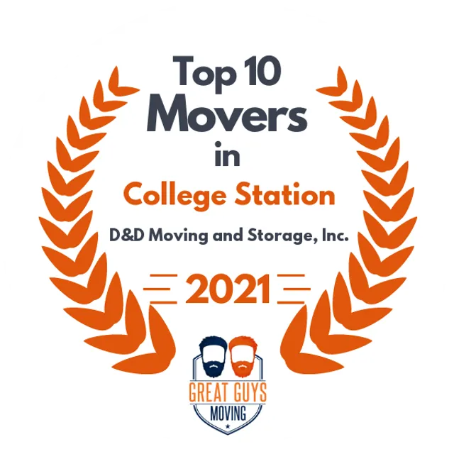 Top 10 Movers in College Station, TX 2021 award