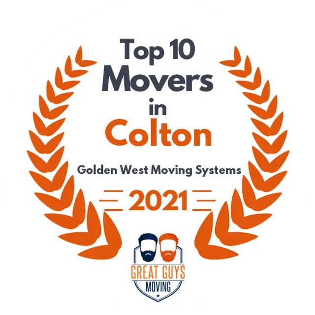 Top 10 Movers in Riverside, CA 2021 award