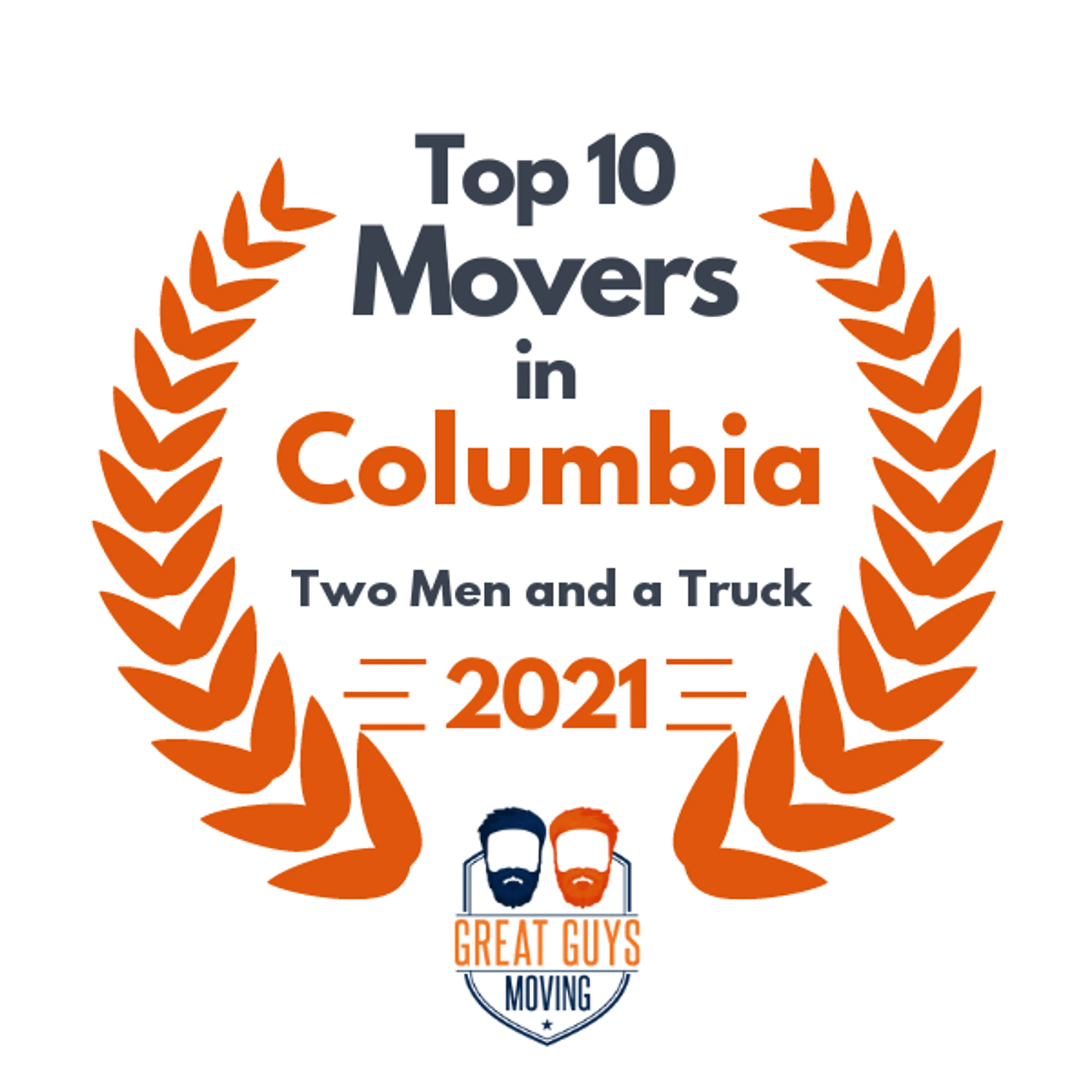 Top 10 Movers in Columbia, SC 2021 award