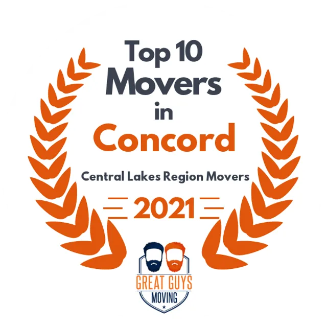 Top 10 Movers in Concord, NH 2021 award