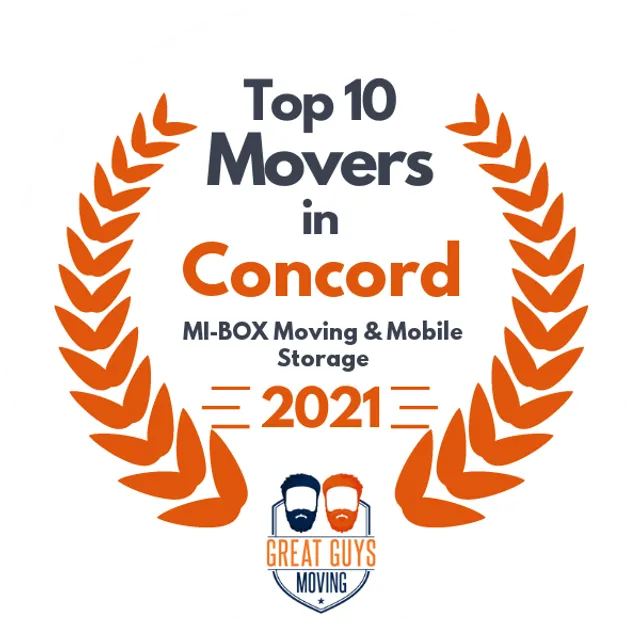 Top 10 Movers in Concord, NH 2021 award