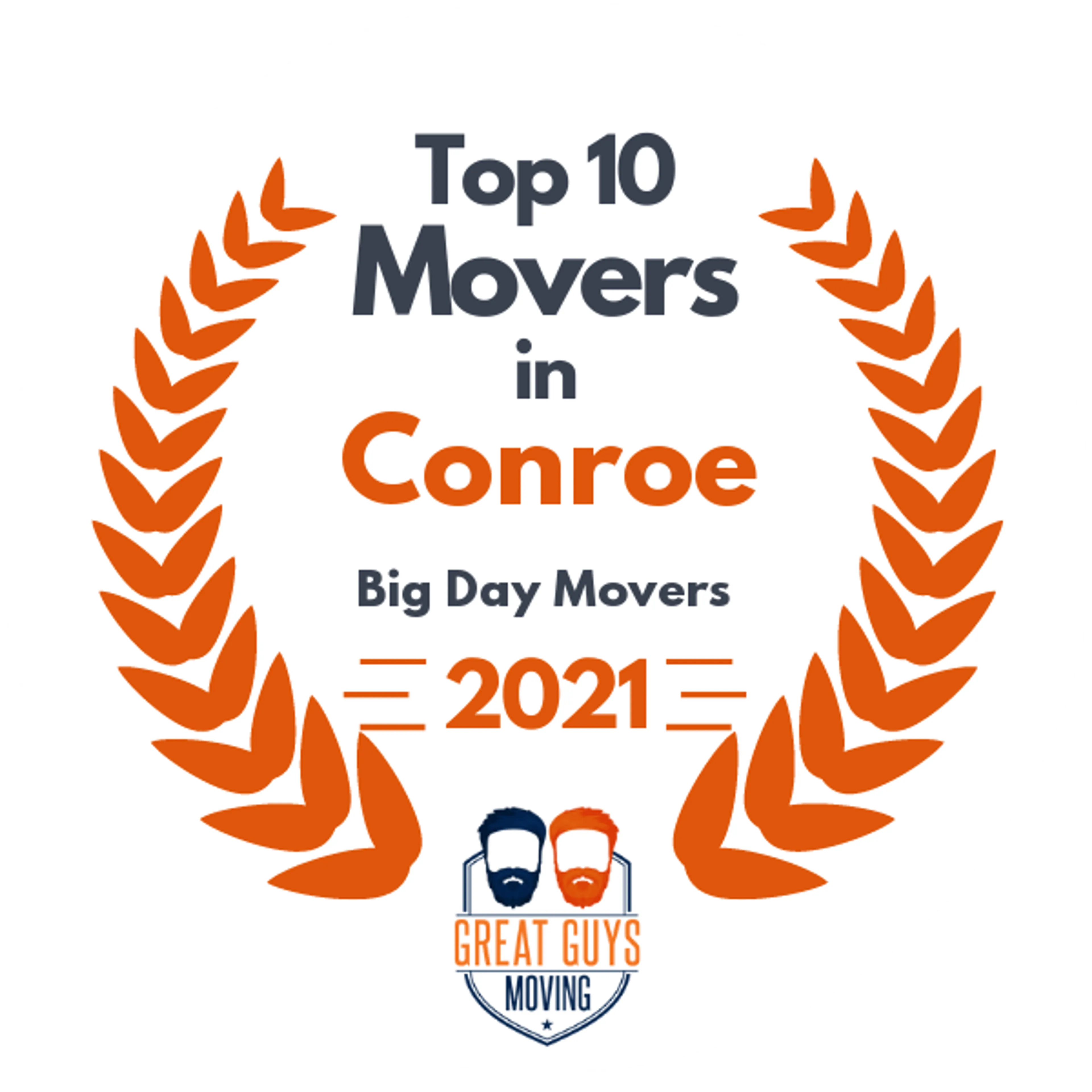 Top 10 Movers in Conroe, TX 2021 award