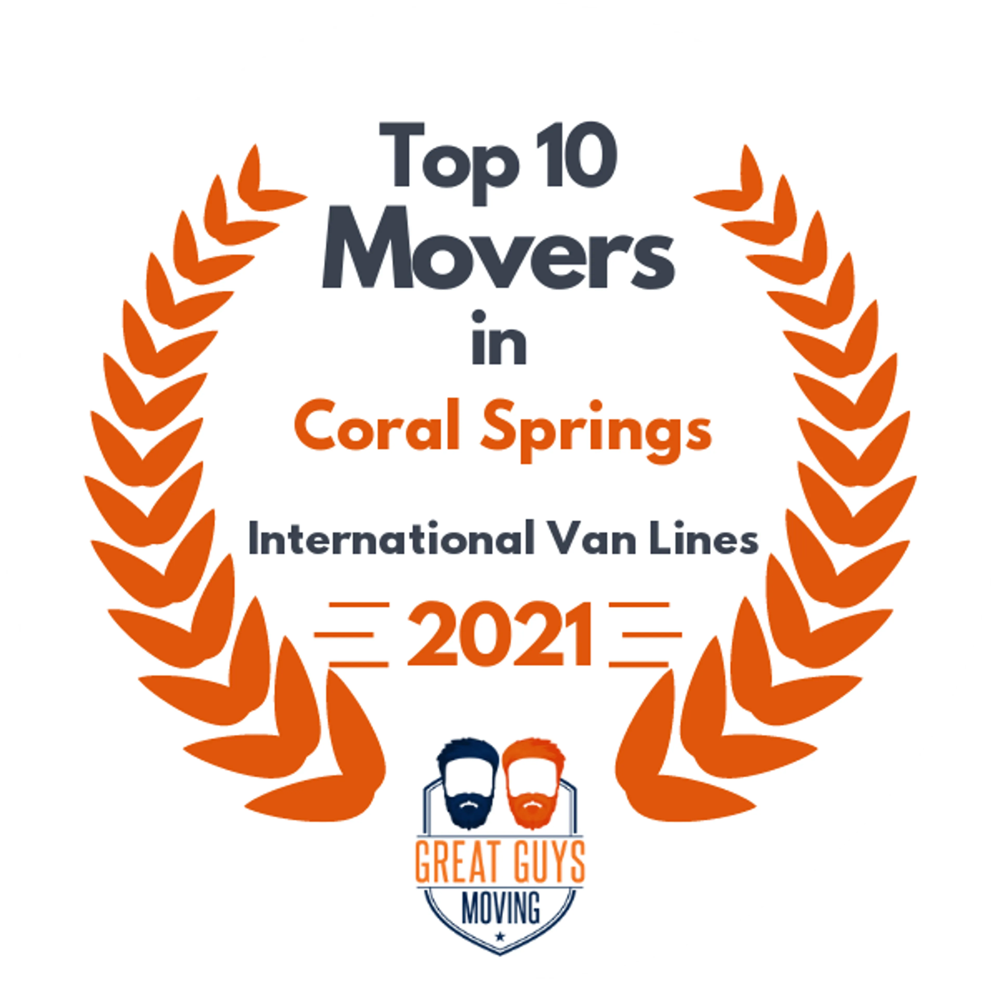 Top 10 Movers in Fort Lauderdale, FL 2021 award
