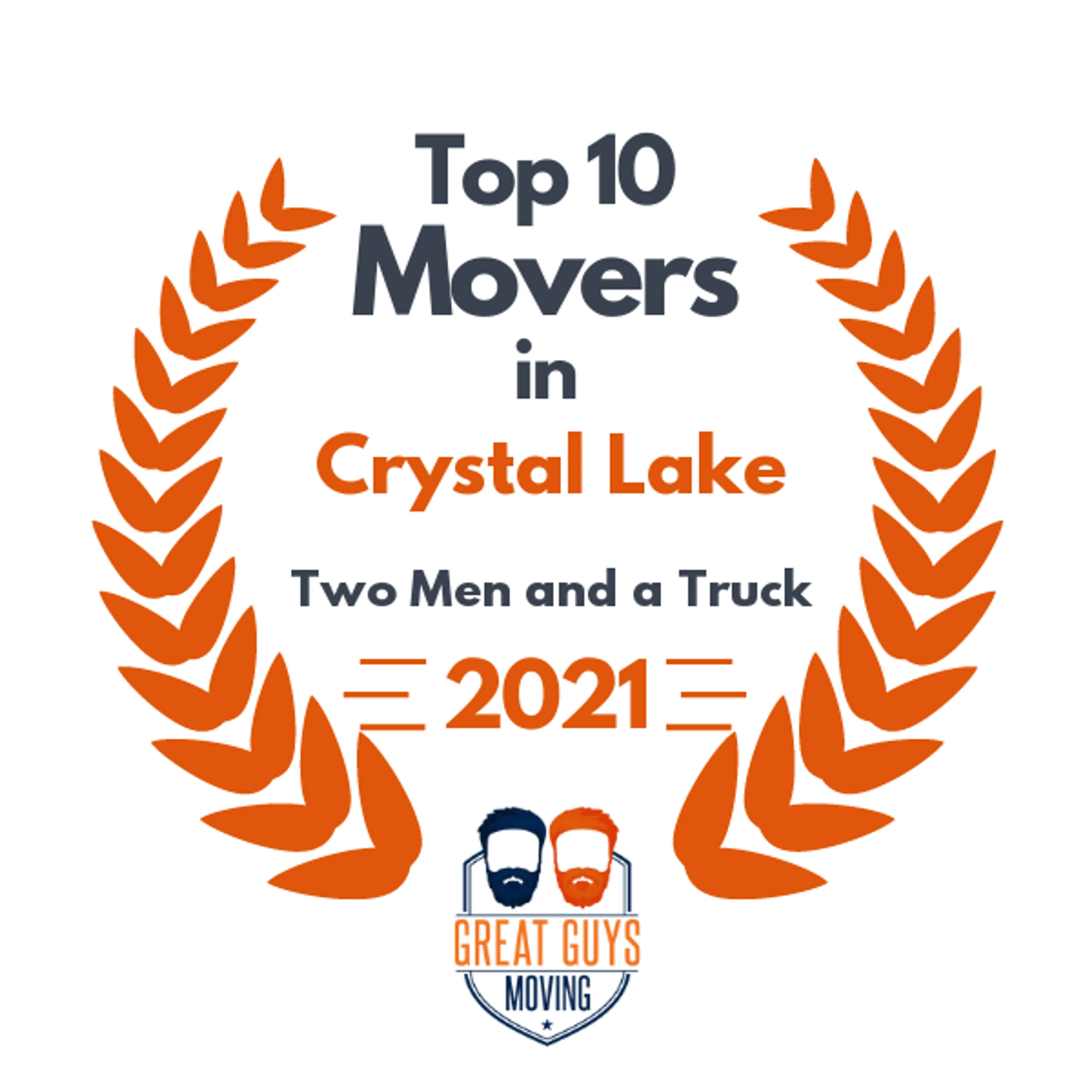 Top 10 Movers in Crystal Lake, IL 2021 award