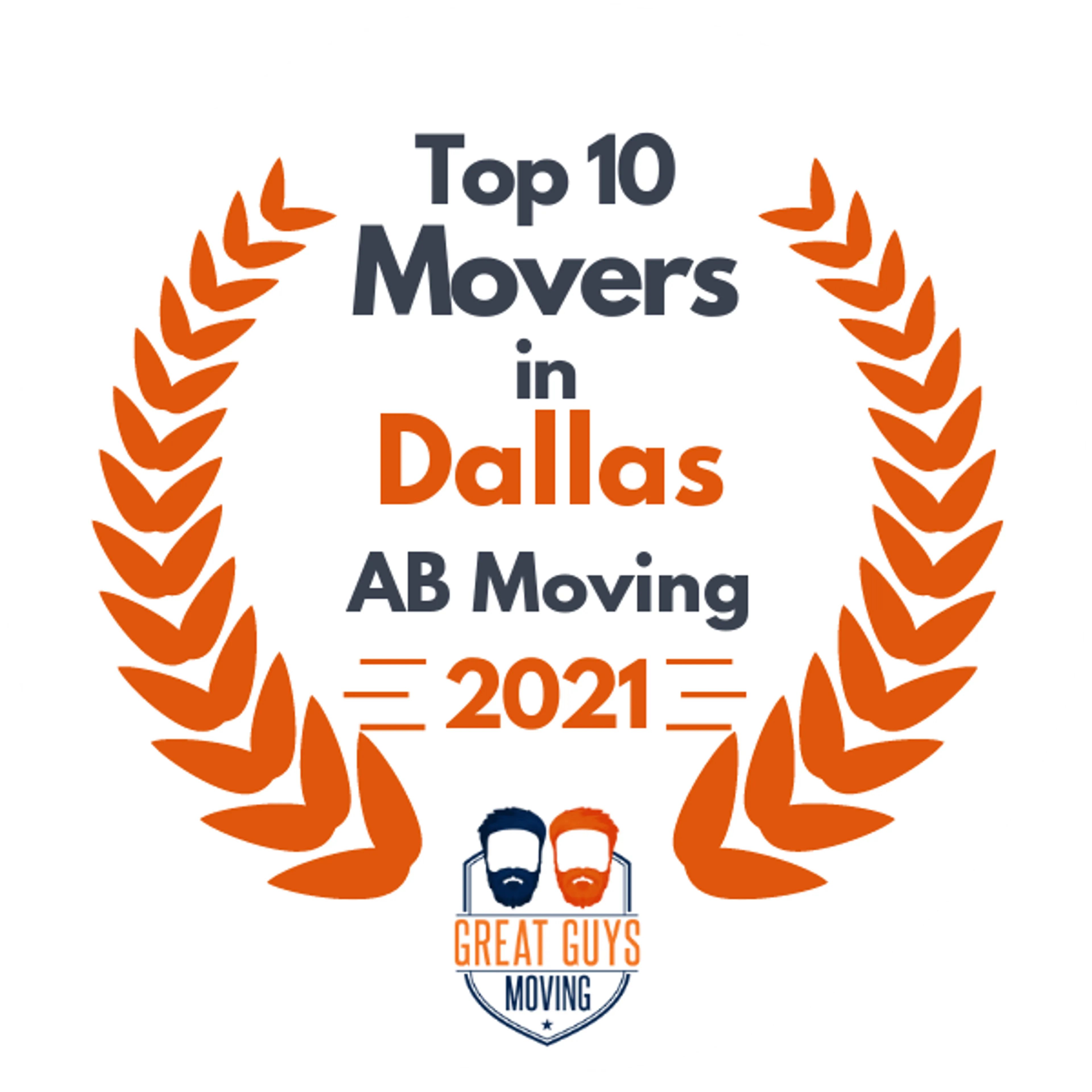 Top 10 Movers in Dallas, TX 2021 award