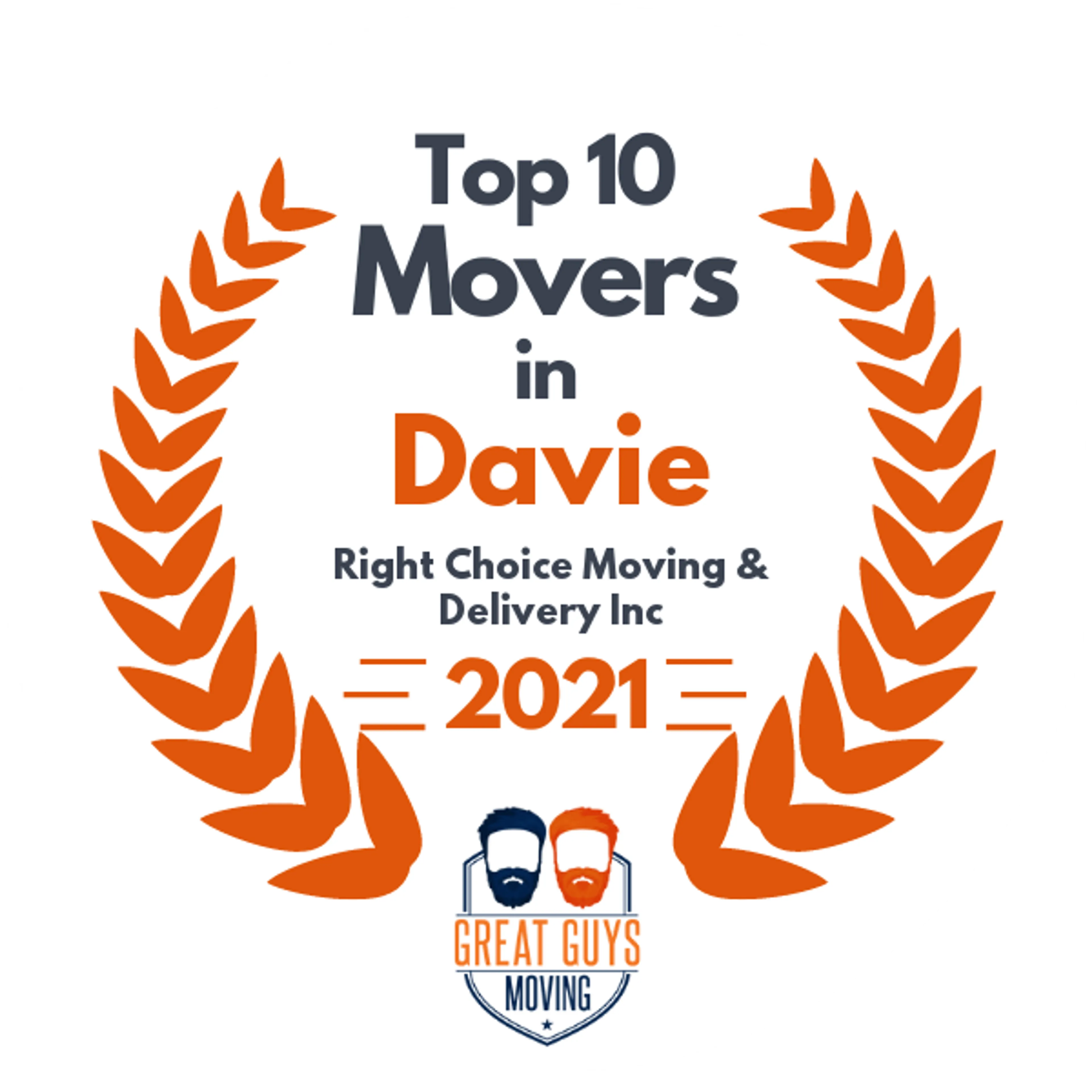 Top 10 Movers in Fort Lauderdale, FL 2021 award