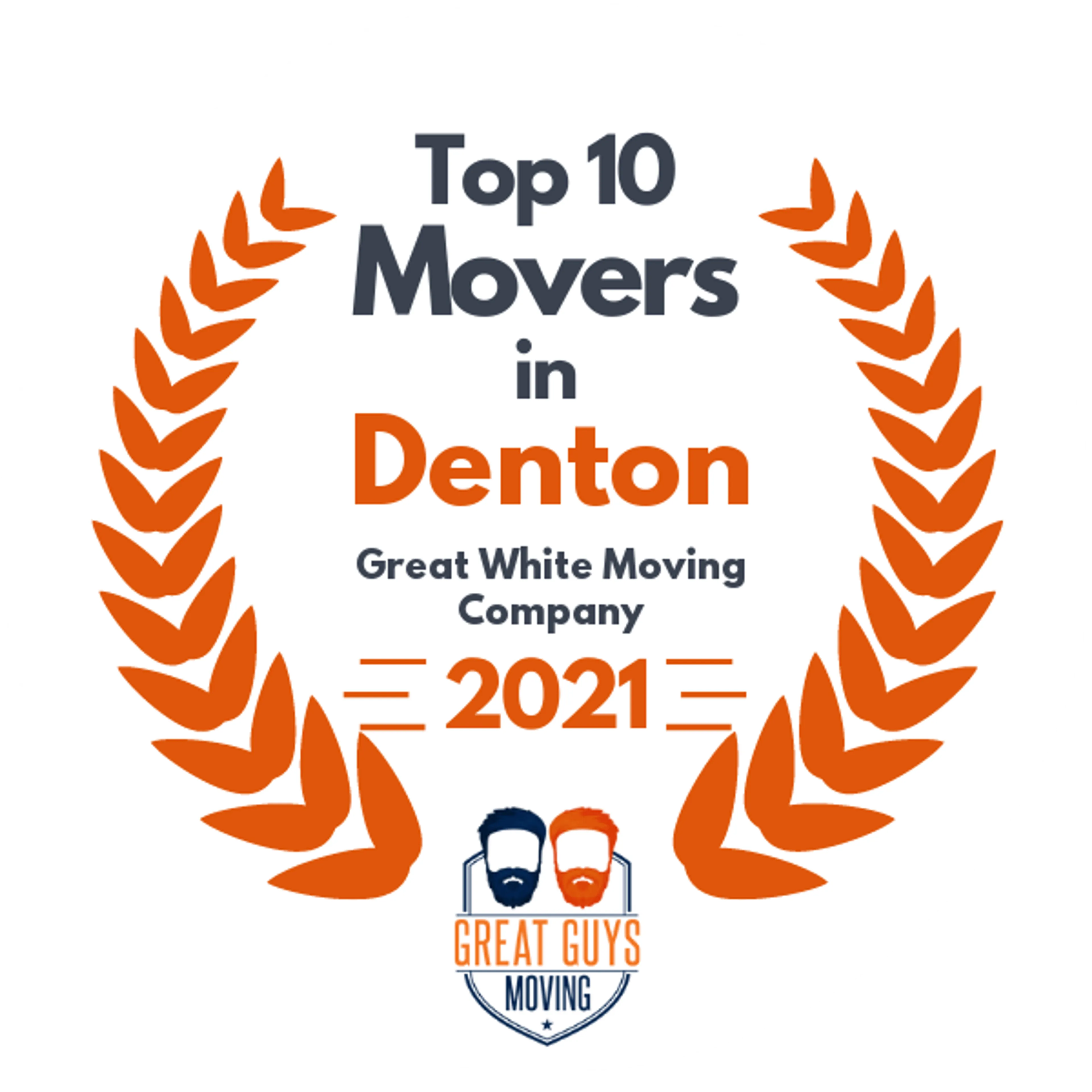 Top 10 Movers in Denton, TX 2021 award