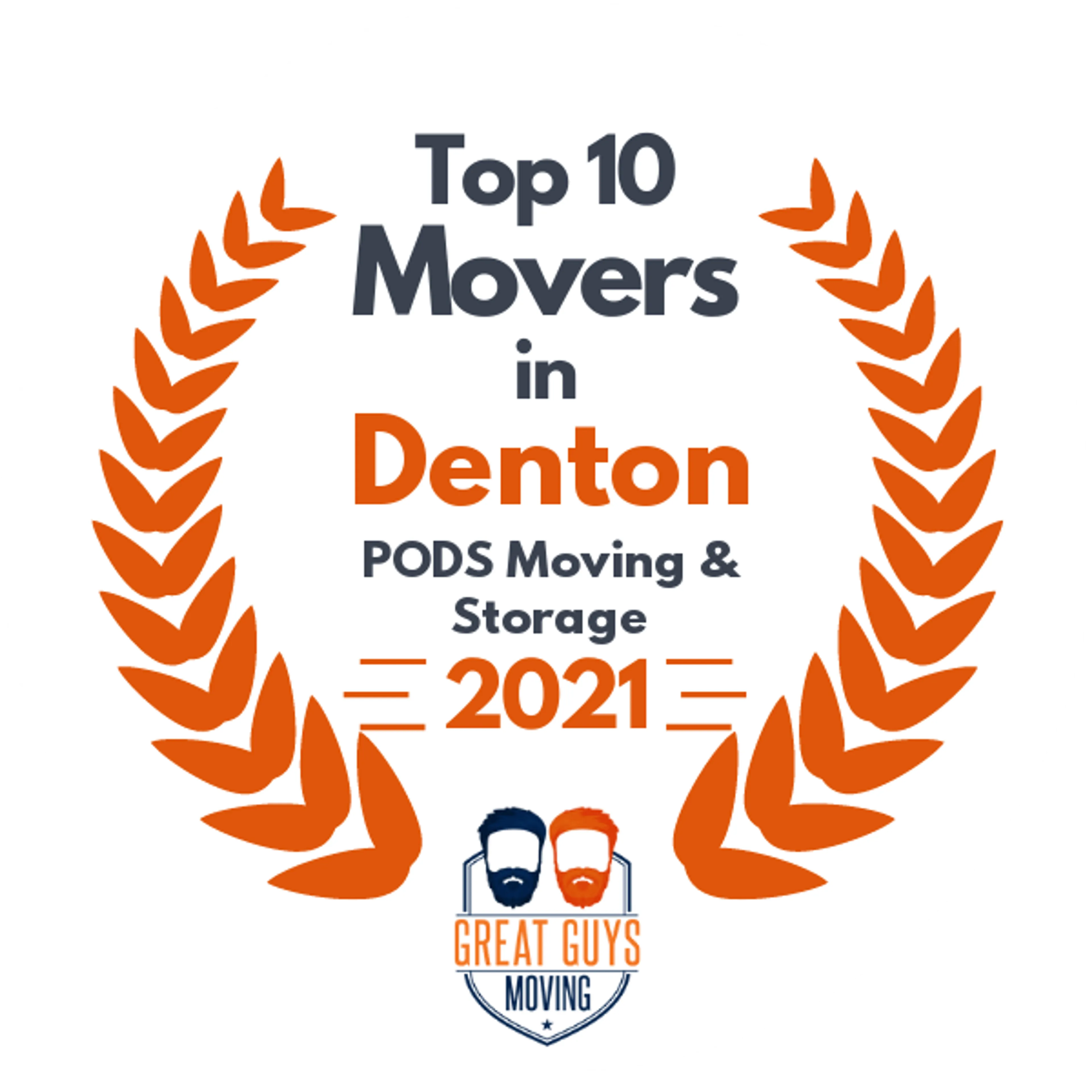 Top 10 Movers in Denton, TX 2021 award