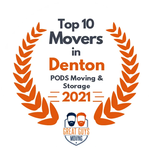 Top 10 Movers in Denton, TX 2021 award