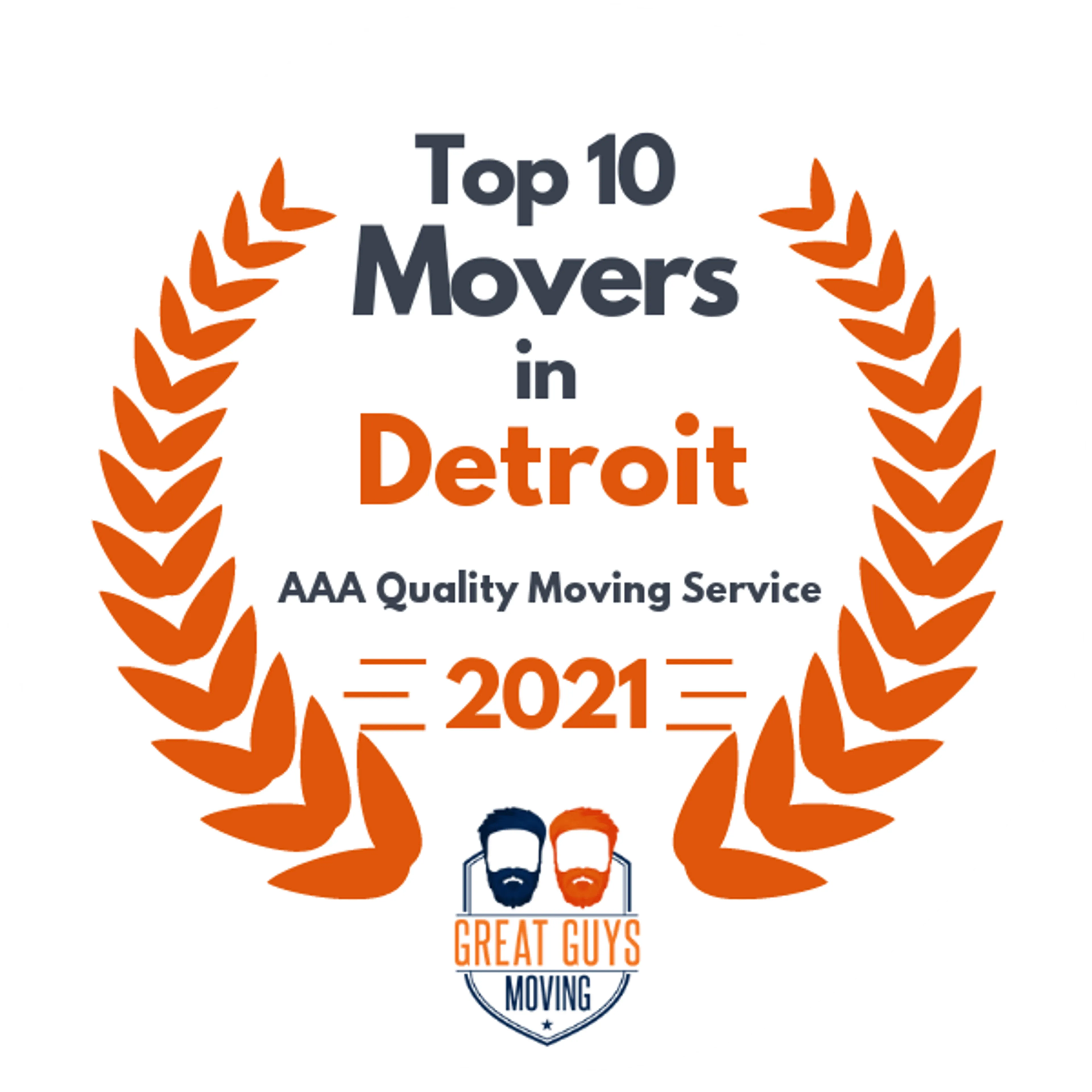 Top 10 Movers in Detroit, MI 2021 award
